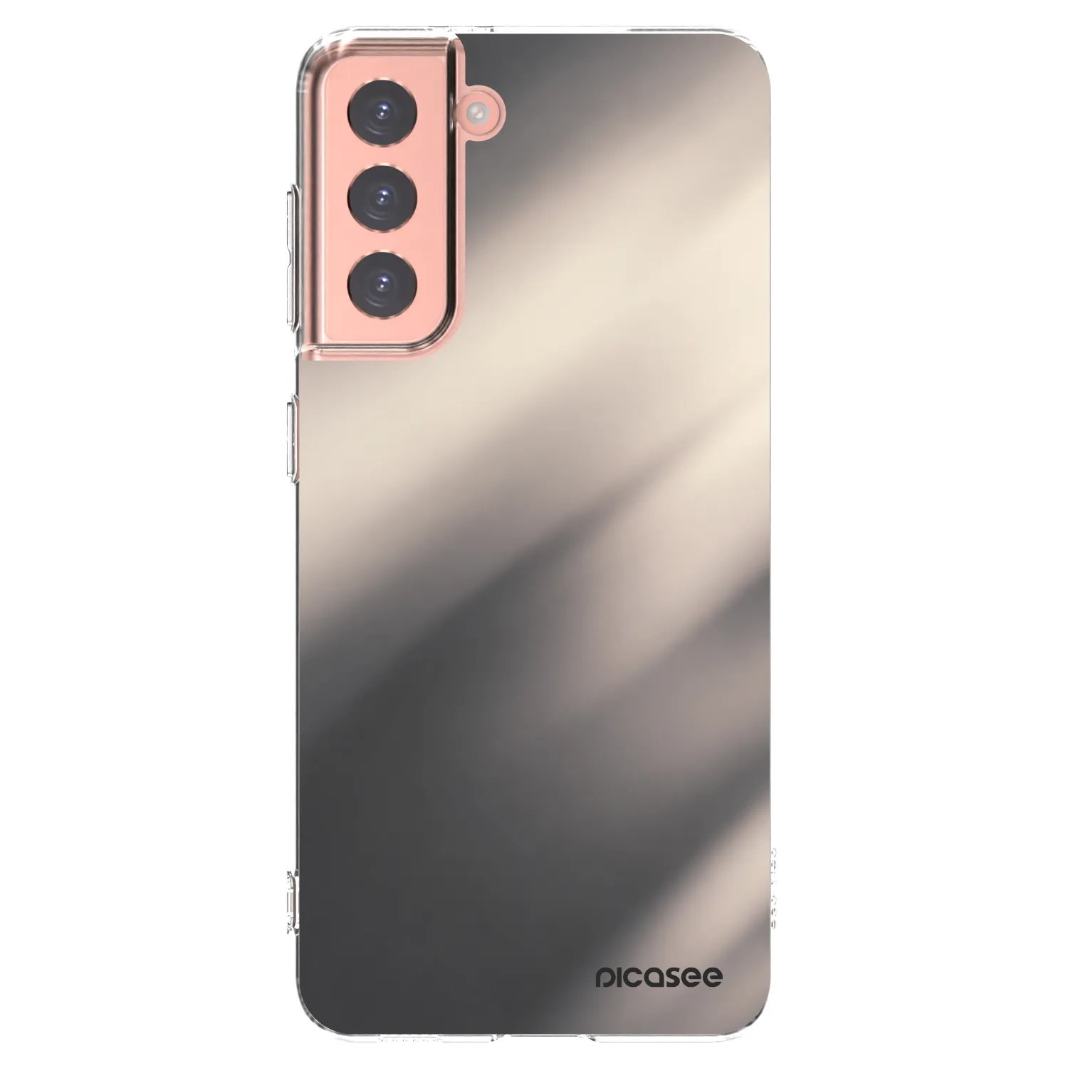 Picasee silikonowe przeźroczyste etui na Samsung Galaxy S21 5G G991B - Smoky Beige