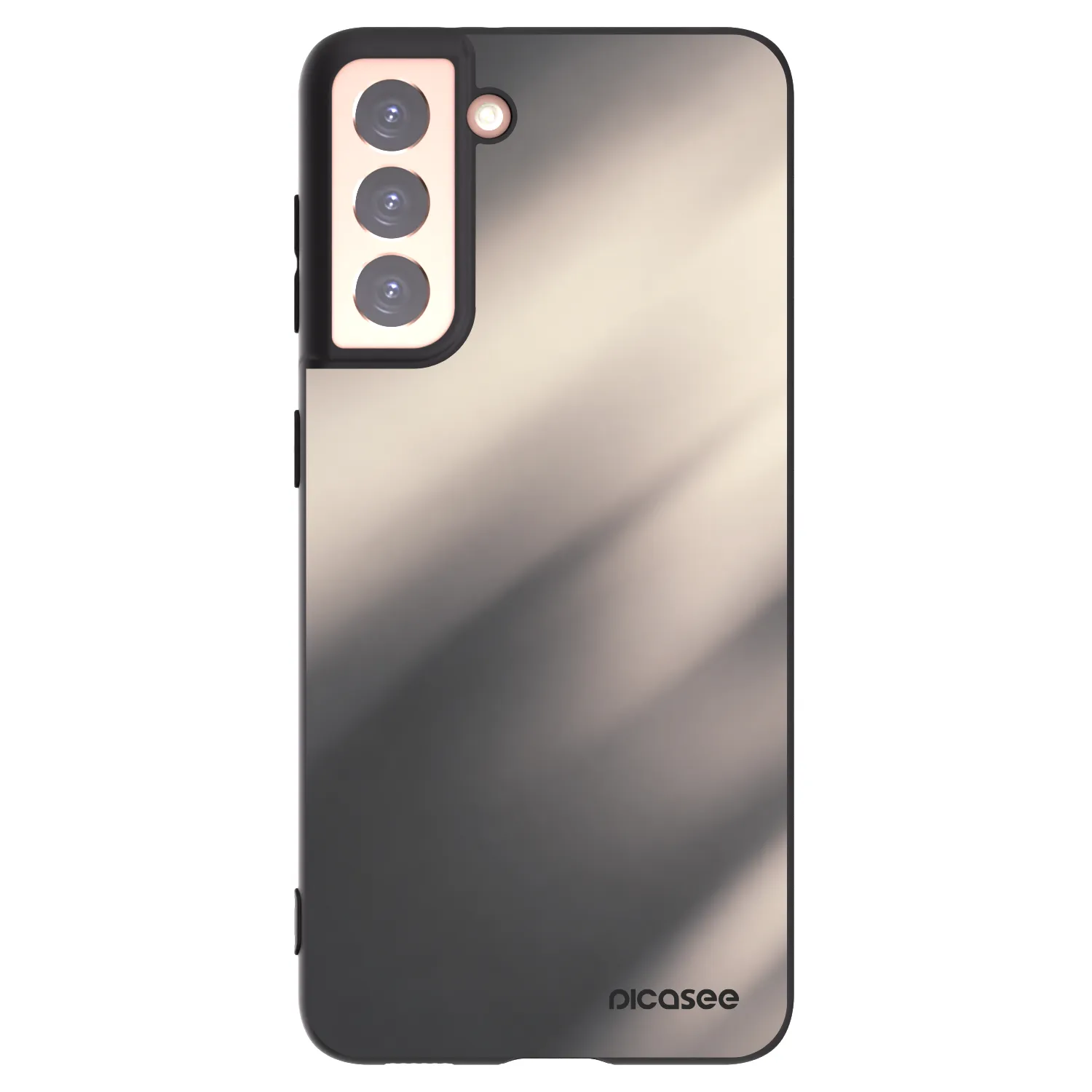 Picasee silikonowe czarne etui na Samsung Galaxy S21 5G G991B - Smoky Beige