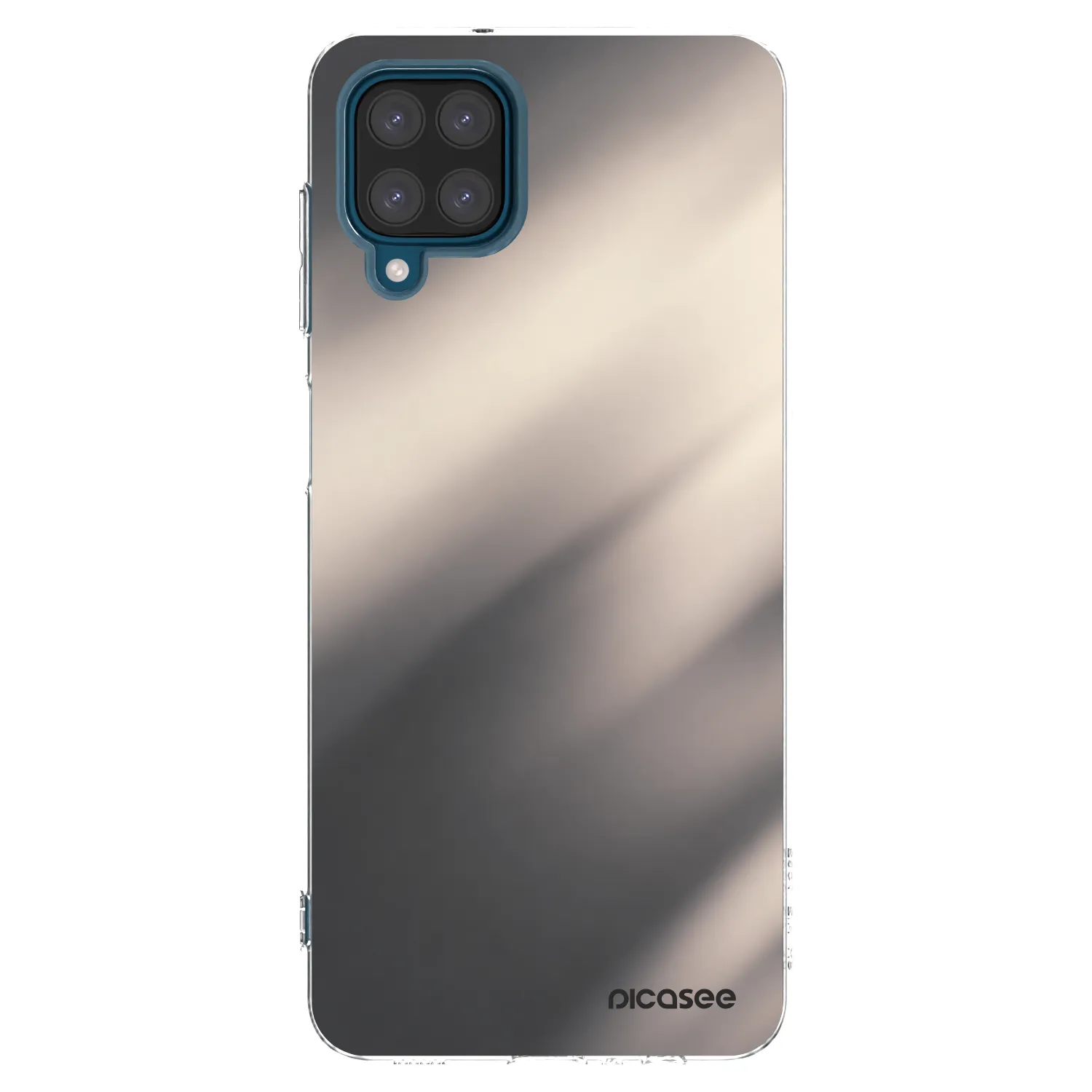 Picasee silikonowe przeźroczyste etui na Samsung Galaxy A12 A125F - Smoky Beige