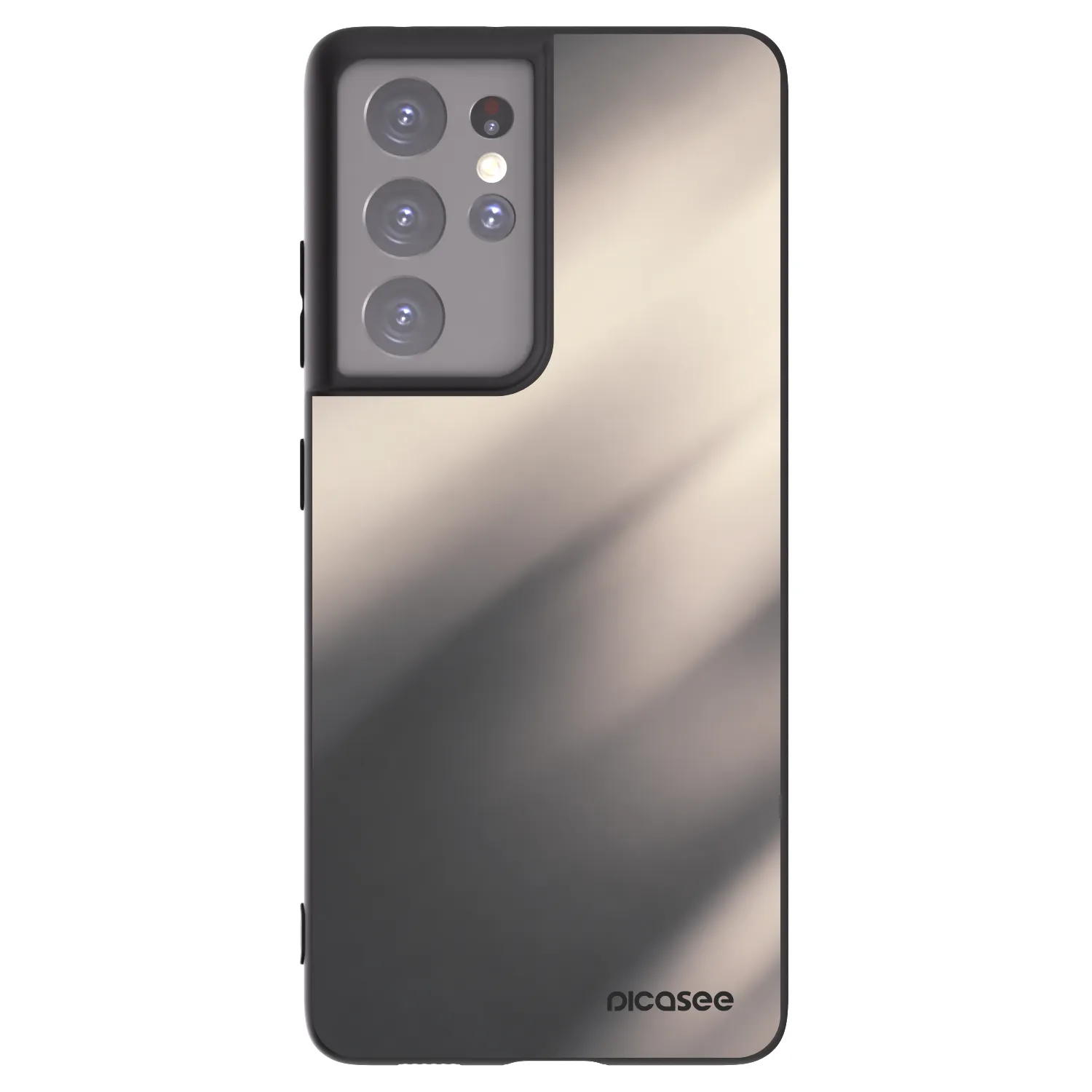 Picasee silikonowe czarne etui na Samsung Galaxy S21 Ultra 5G G998B - Smoky Beige