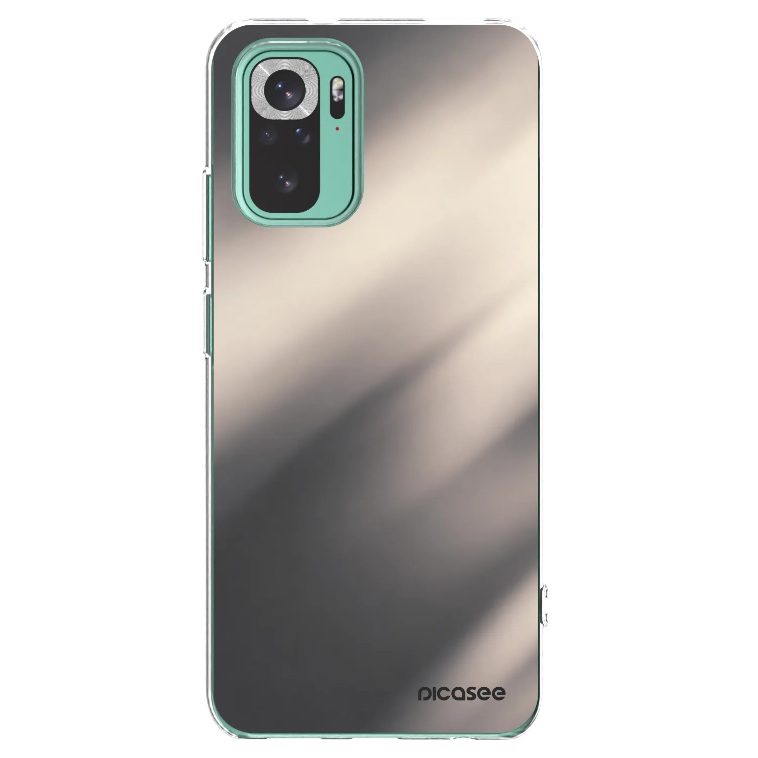 Picasee silikonowe przeźroczyste etui na Xiaomi Redmi Note 10 Pro - Smoky Beige