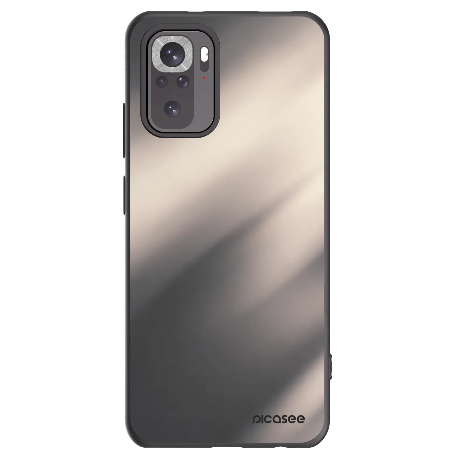 Picasee silikonowe czarne etui na Xiaomi Redmi Note 10S - Smoky Beige