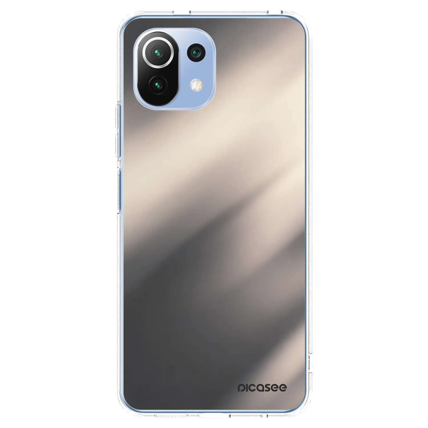 Picasee silikonowe przeźroczyste etui na Xiaomi Mi 11 Lite - Smoky Beige