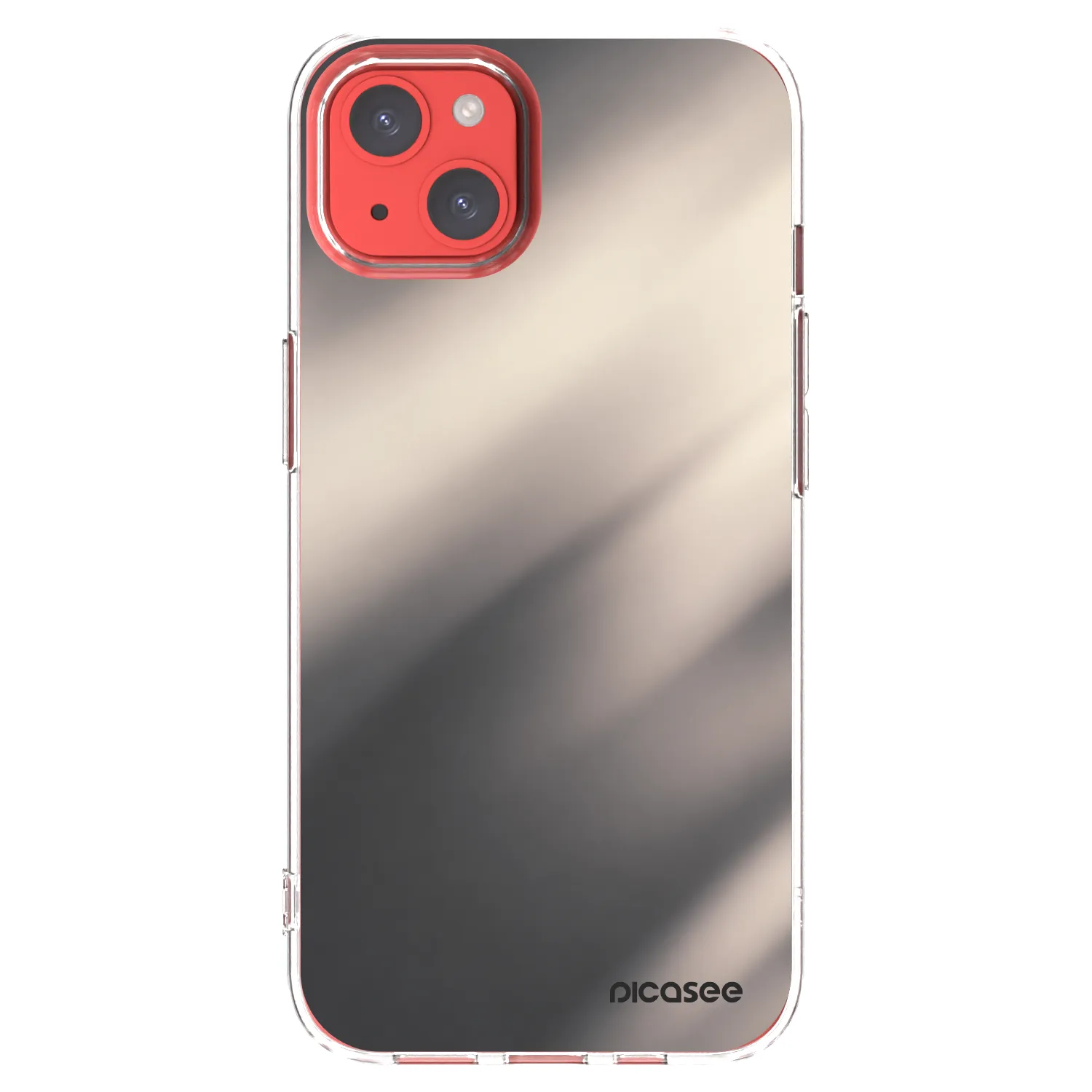 Picasee silikonowe przeźroczyste etui na Apple iPhone 13 - Smoky Beige