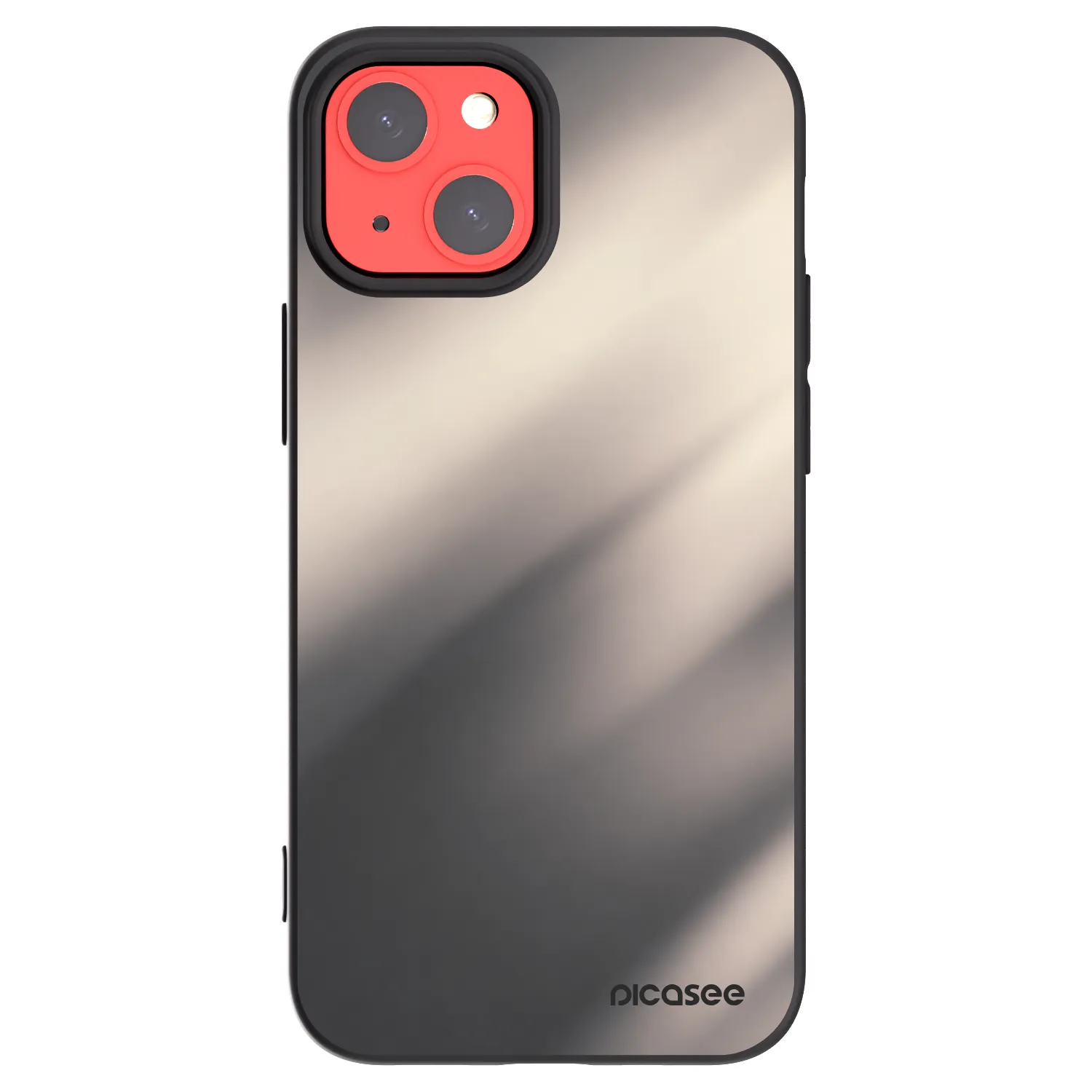 Picasee silikonowe czarne etui na Apple iPhone 13 mini - Smoky Beige