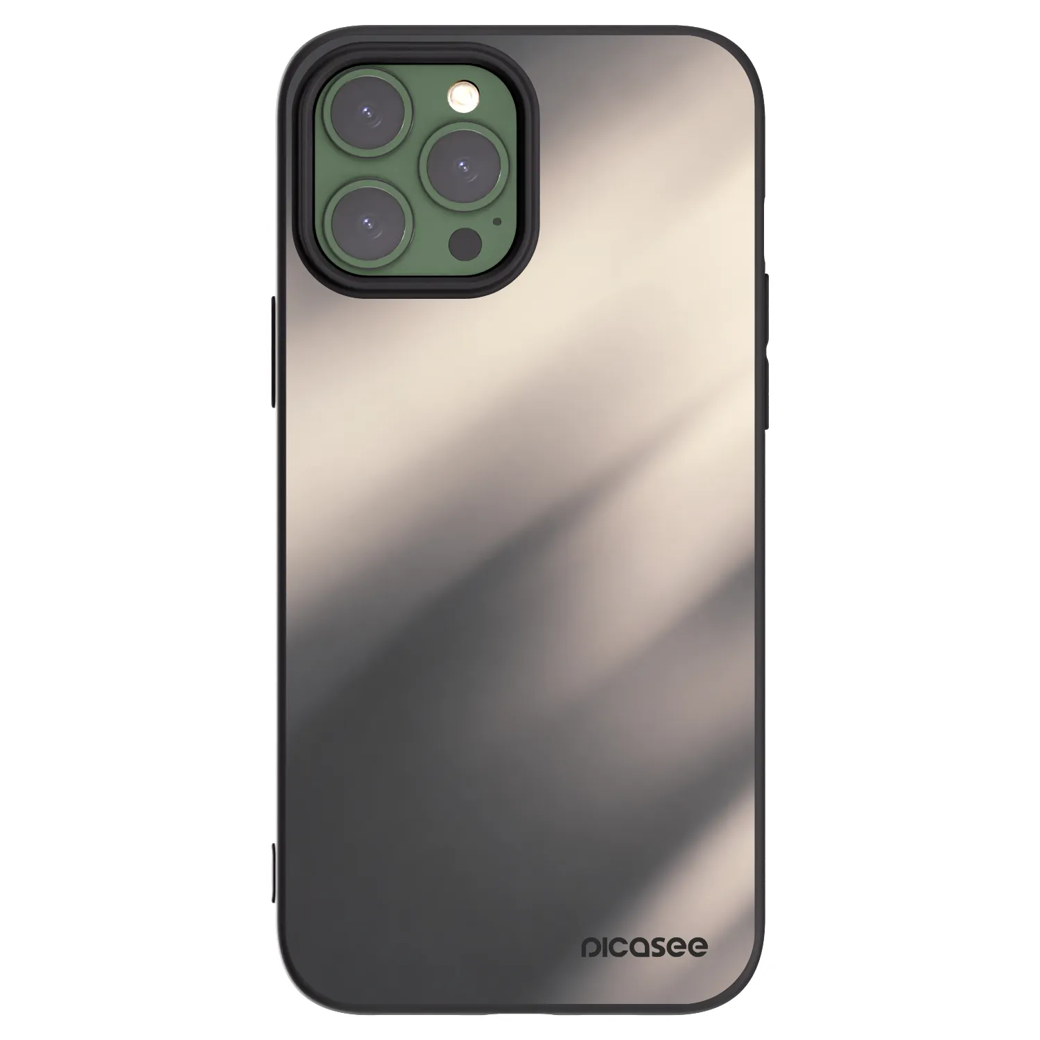 Picasee silikonowe czarne etui na Apple iPhone 13 Pro Max - Smoky Beige