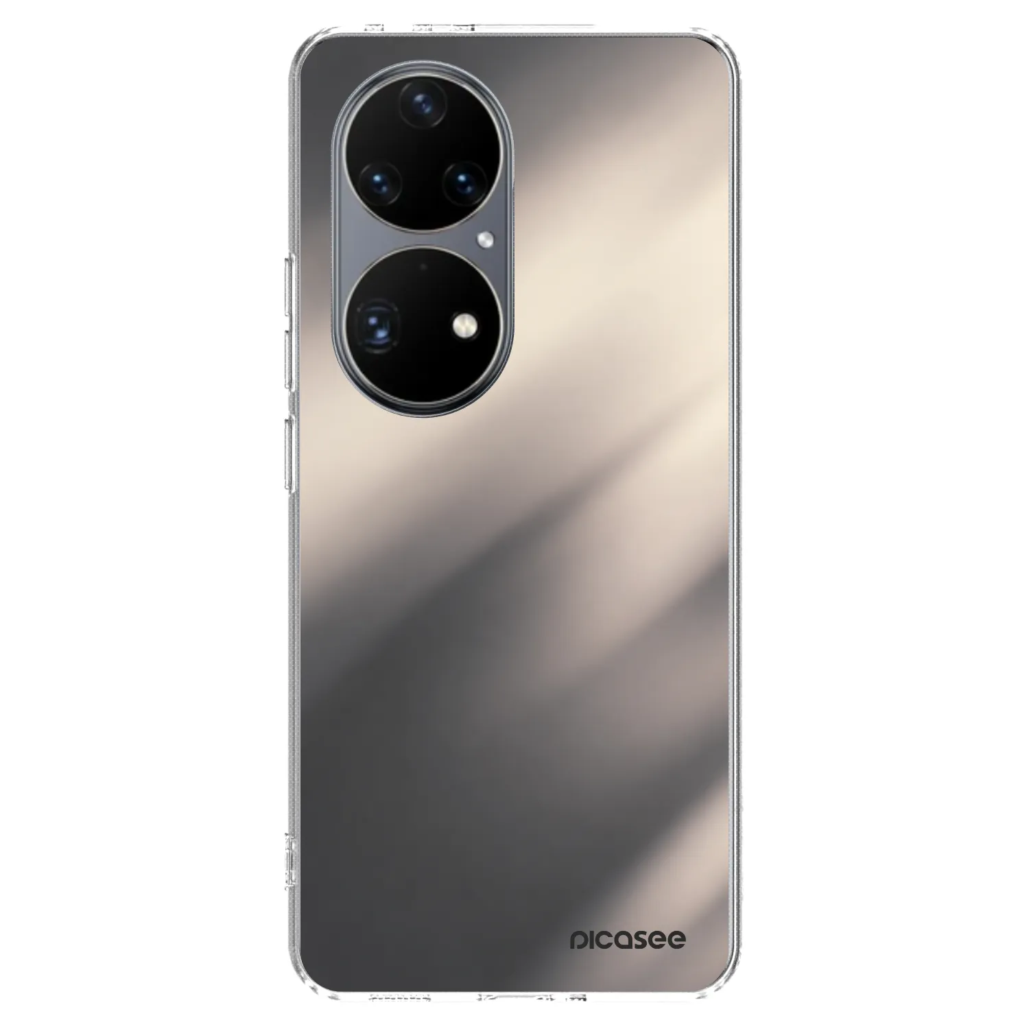 Picasee silikonowe przeźroczyste etui na Huawei P50 - Smoky Beige