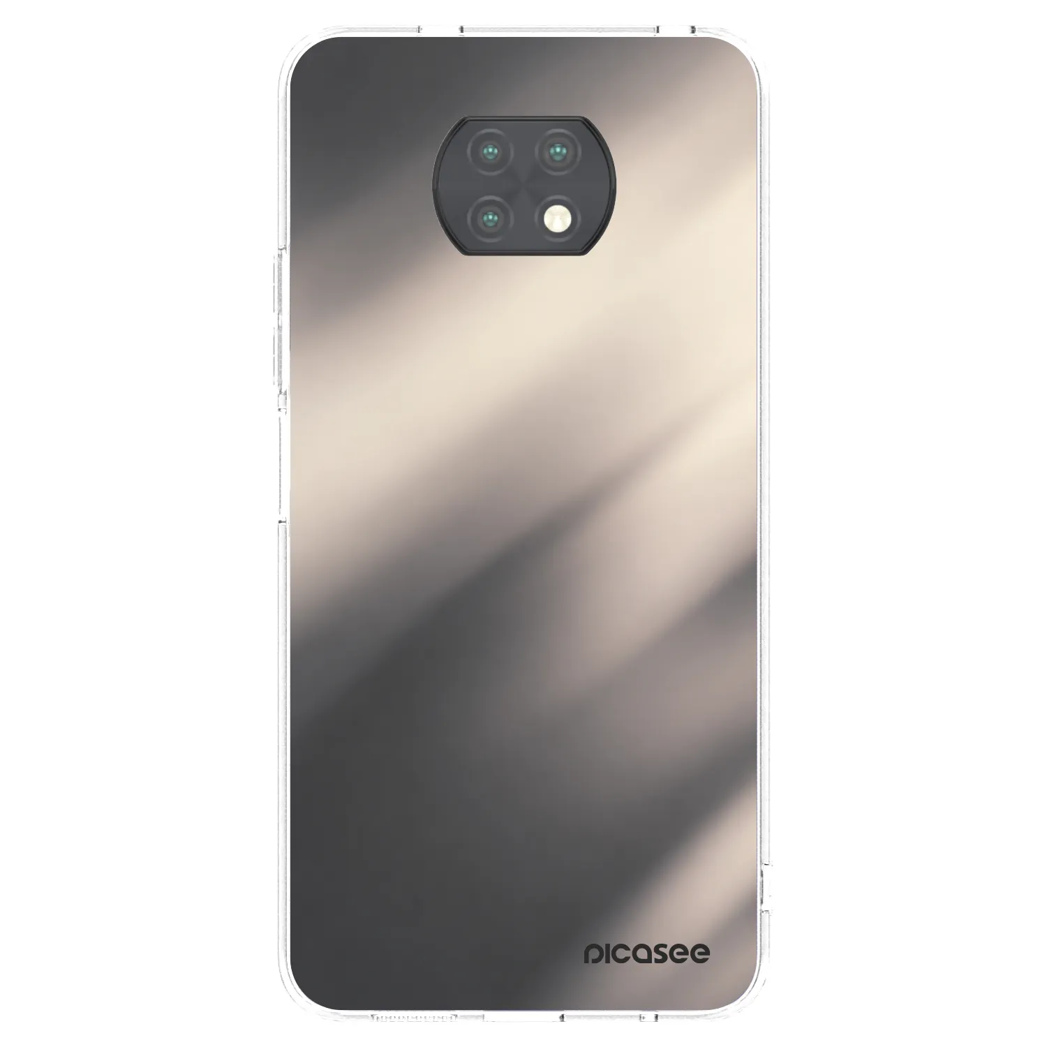 Picasee silikonowe przeźroczyste etui na Xiaomi Redmi Note 9T - Smoky Beige