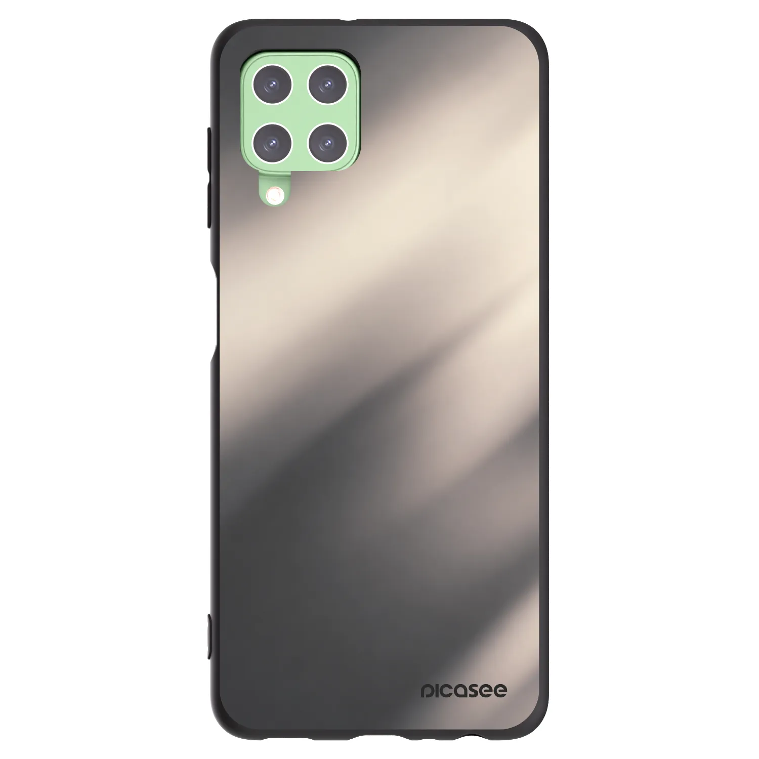Picasee silikonowe czarne etui na Samsung Galaxy A22 A225F 4G - Smoky Beige