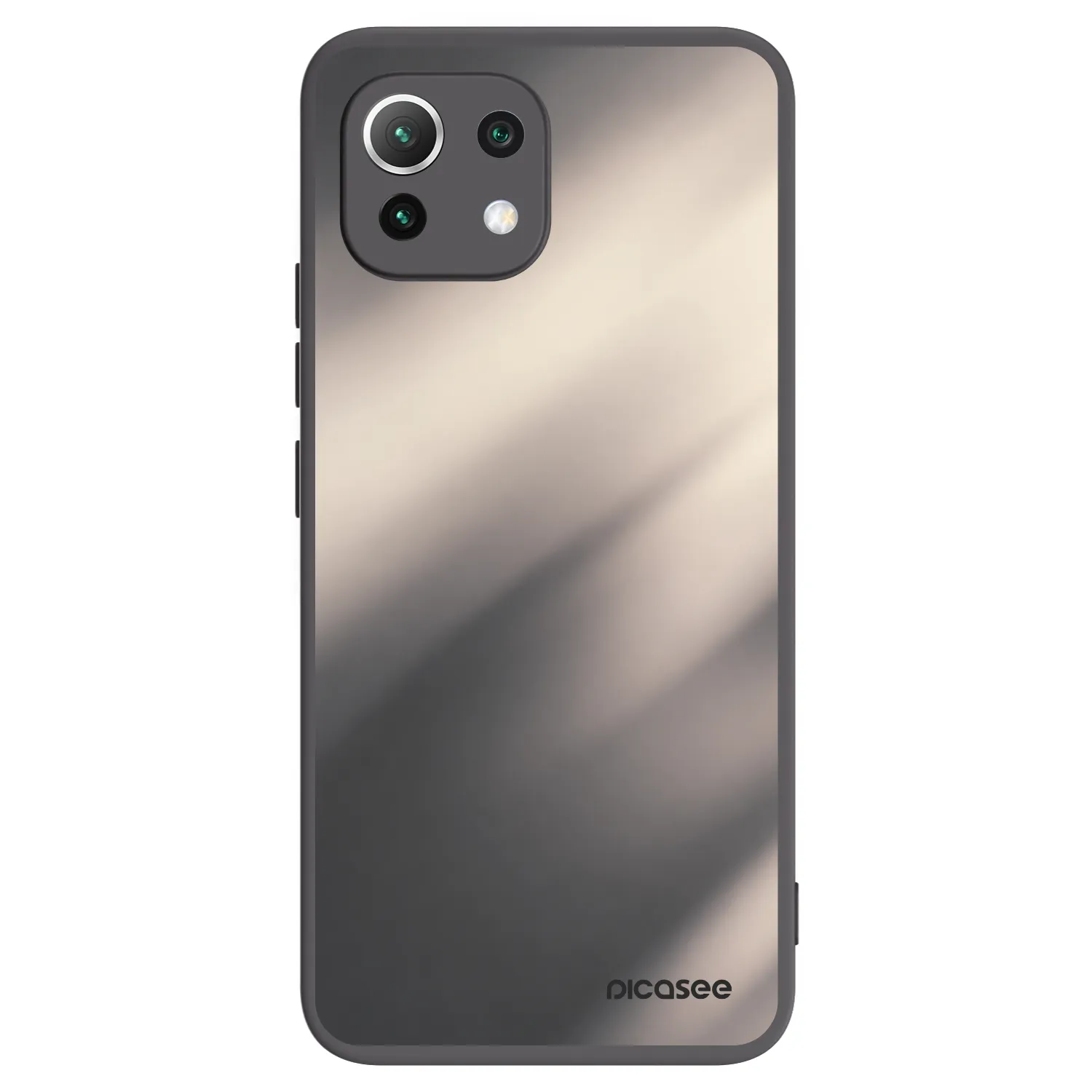 Picasee silikonowe czarne etui na Xiaomi 11 Lite 5G NE - Smoky Beige