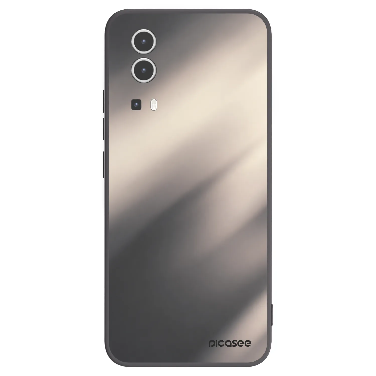 Picasee silikonowe czarne etui na Vivo Y72 5G - Smoky Beige