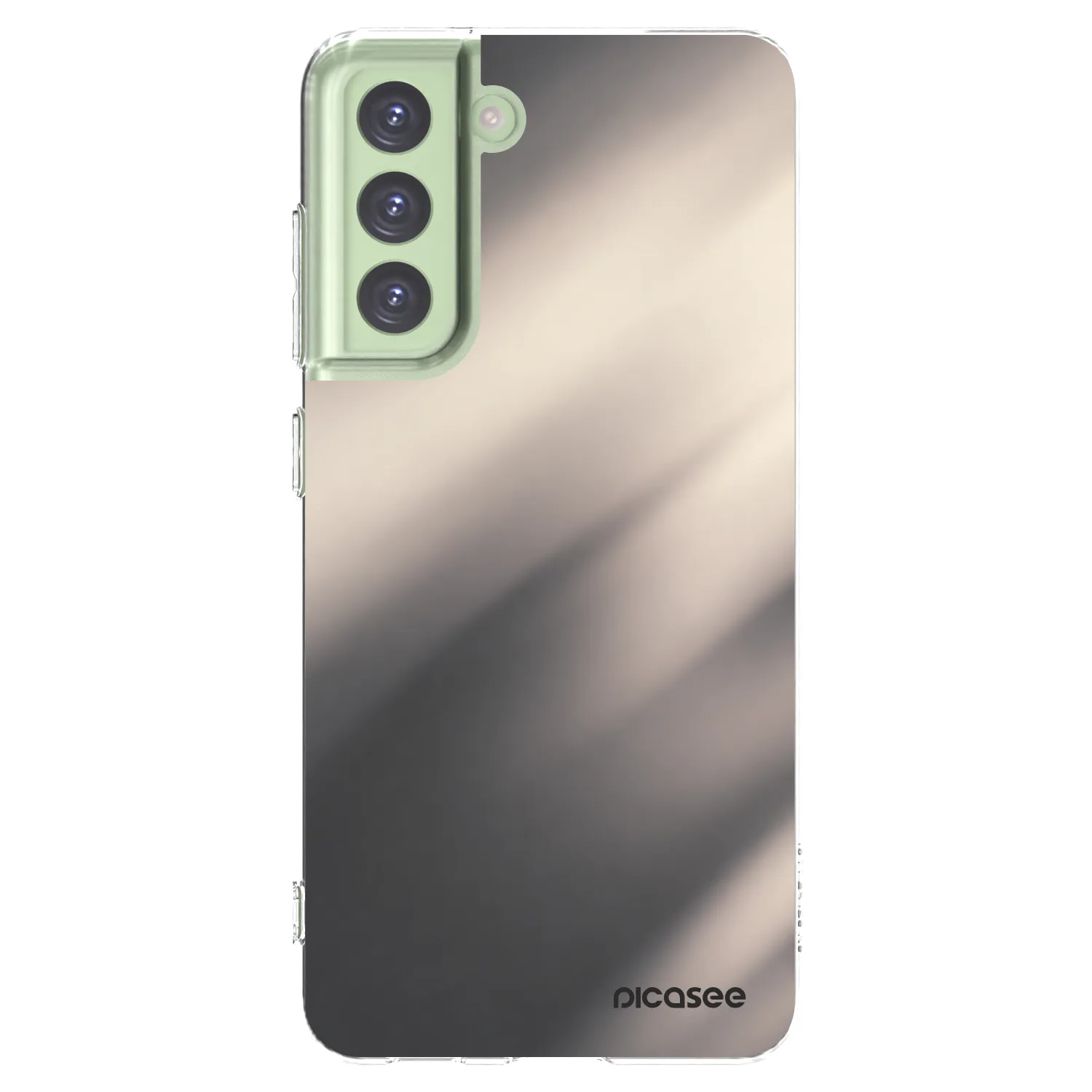 Picasee silikonowe przeźroczyste etui na Samsung Galaxy S21 FE 5G - Smoky Beige