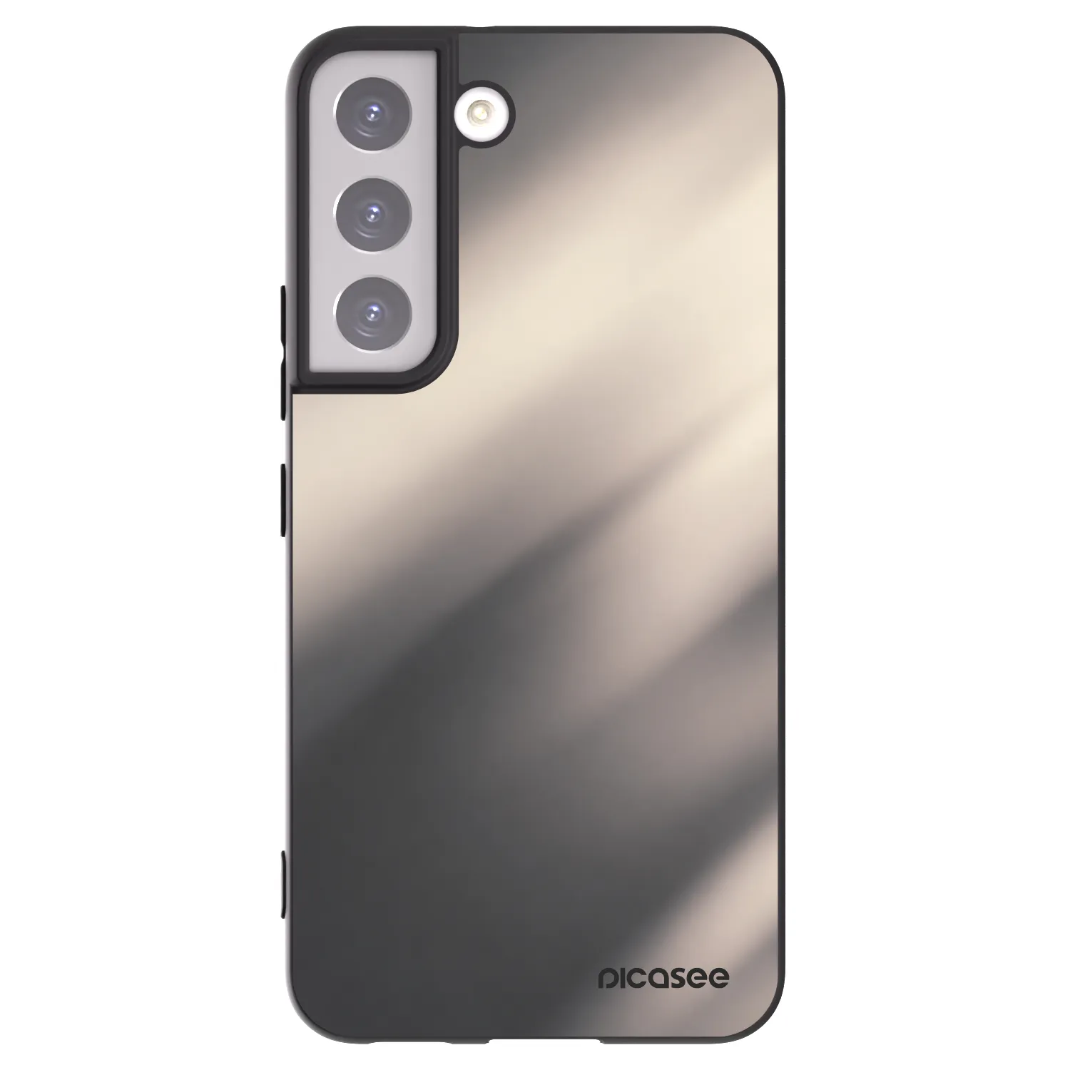 Picasee silikonowe czarne etui na Samsung Galaxy S22 5G - Smoky Beige
