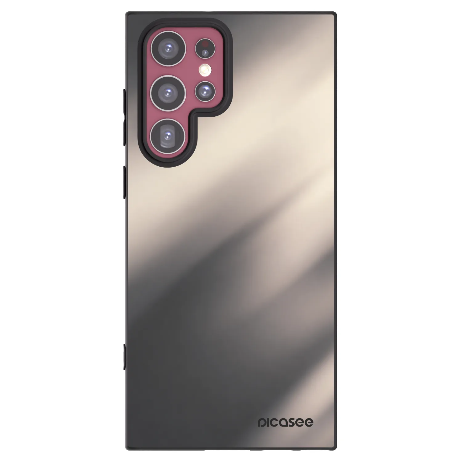 Picasee silikonowe czarne etui na Samsung Galaxy S22 Ultra 5G - Smoky Beige