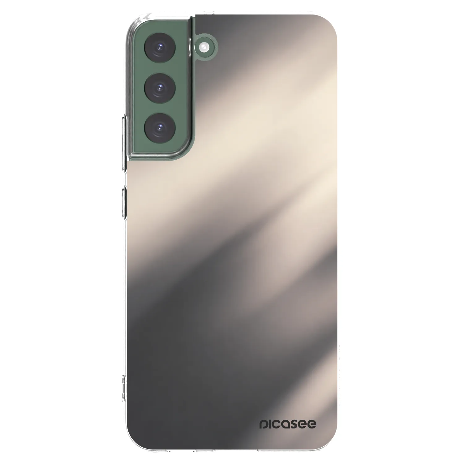 Picasee silikonowe przeźroczyste etui na Samsung Galaxy S22+ 5G - Smoky Beige