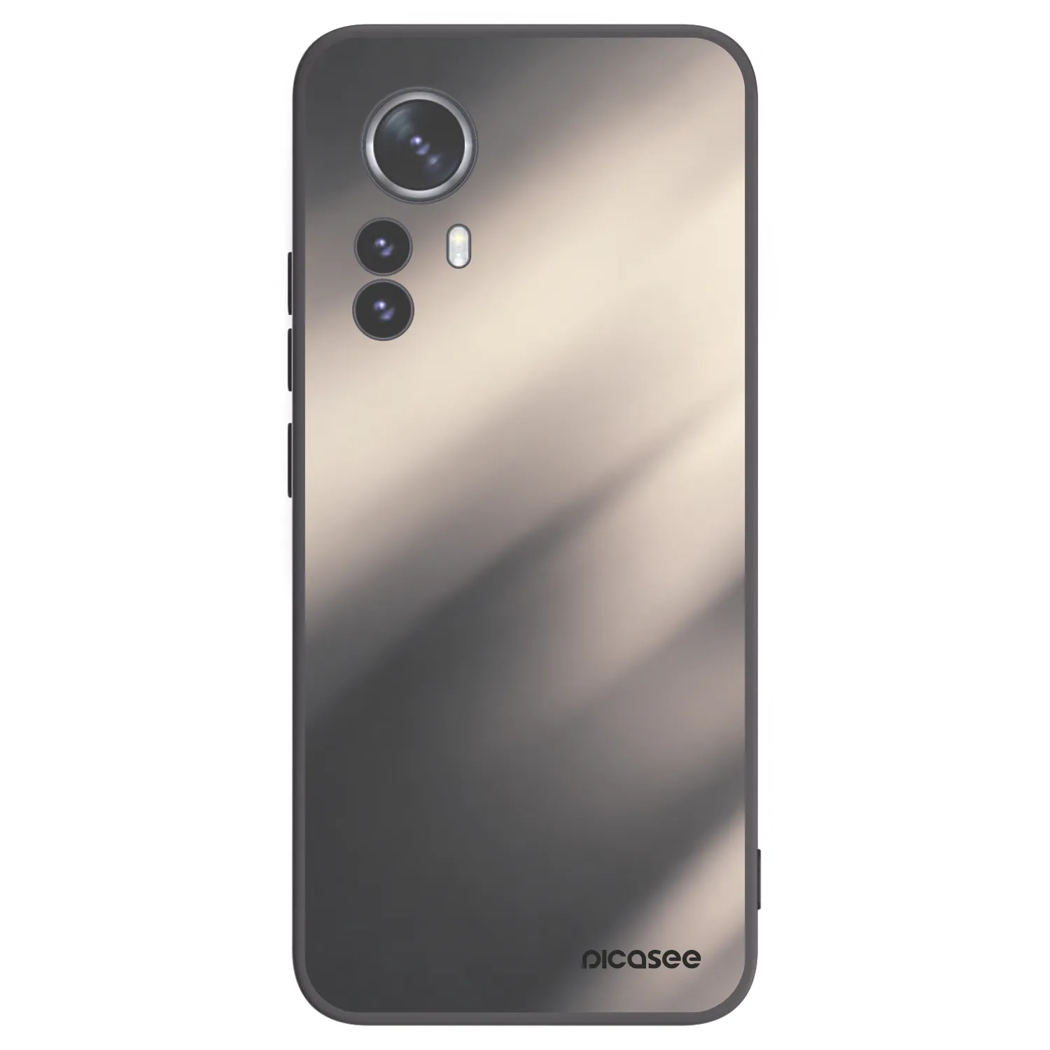 Picasee silikonowe czarne etui na Xiaomi 12 Pro - Smoky Beige