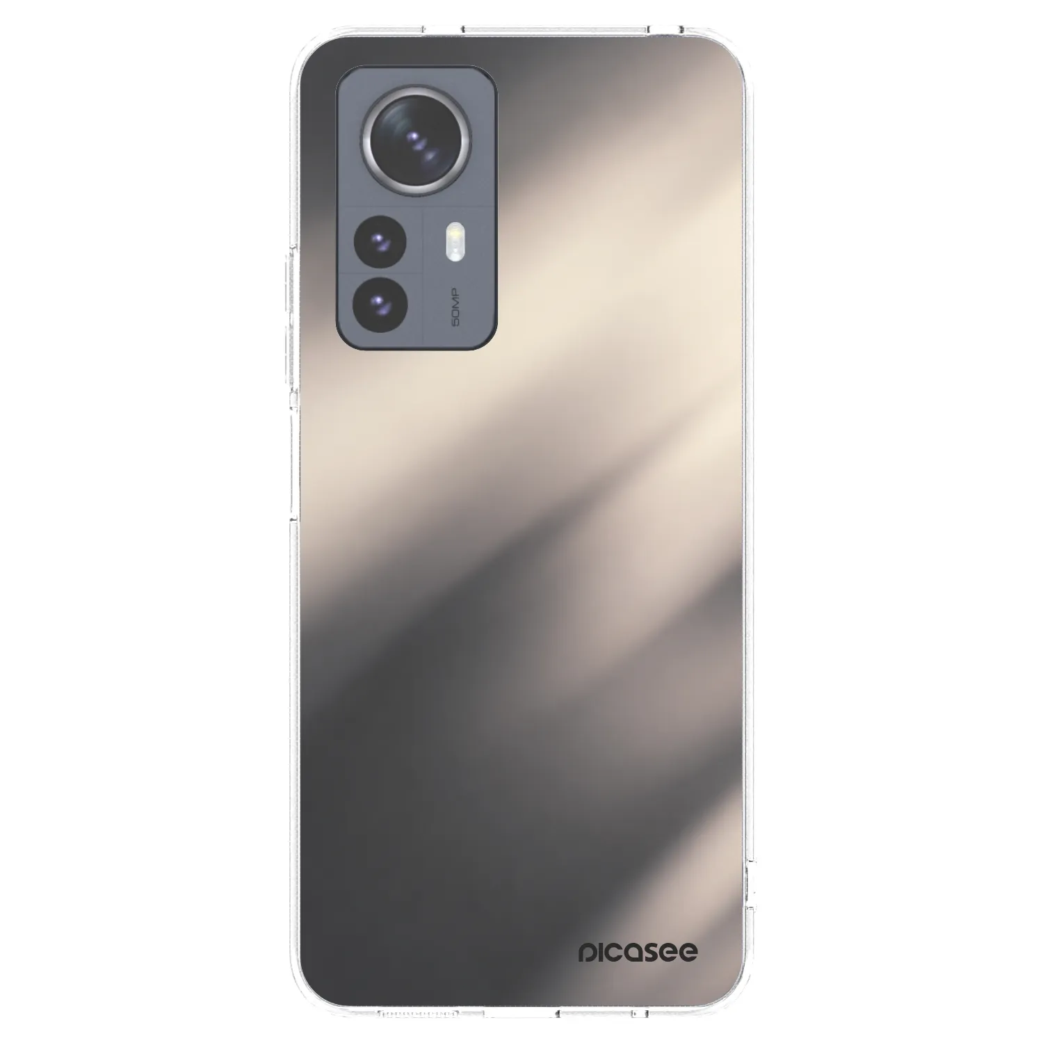 Picasee silikonowe przeźroczyste etui na Xiaomi 12 Pro - Smoky Beige