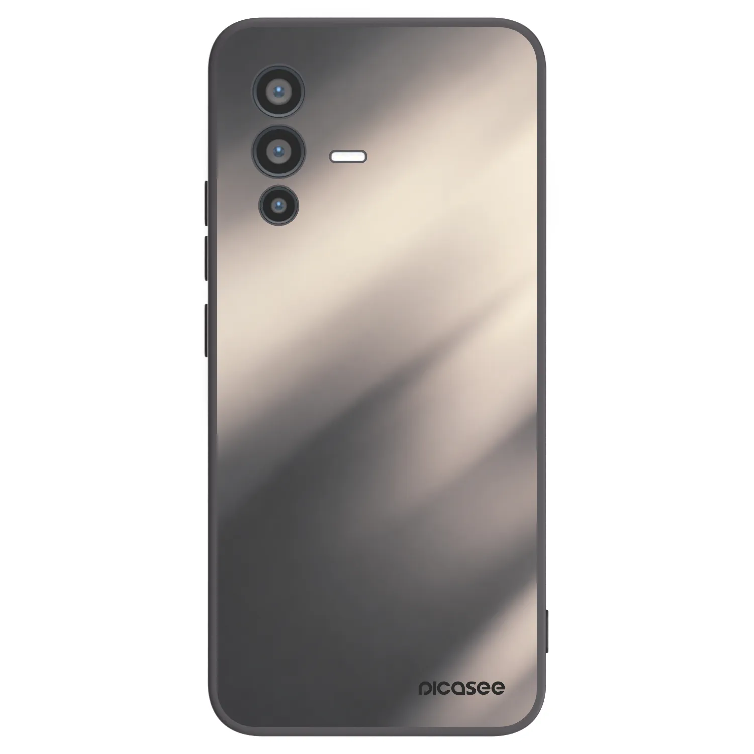 Picasee silikonowe czarne etui na Vivo V23 5G - Smoky Beige