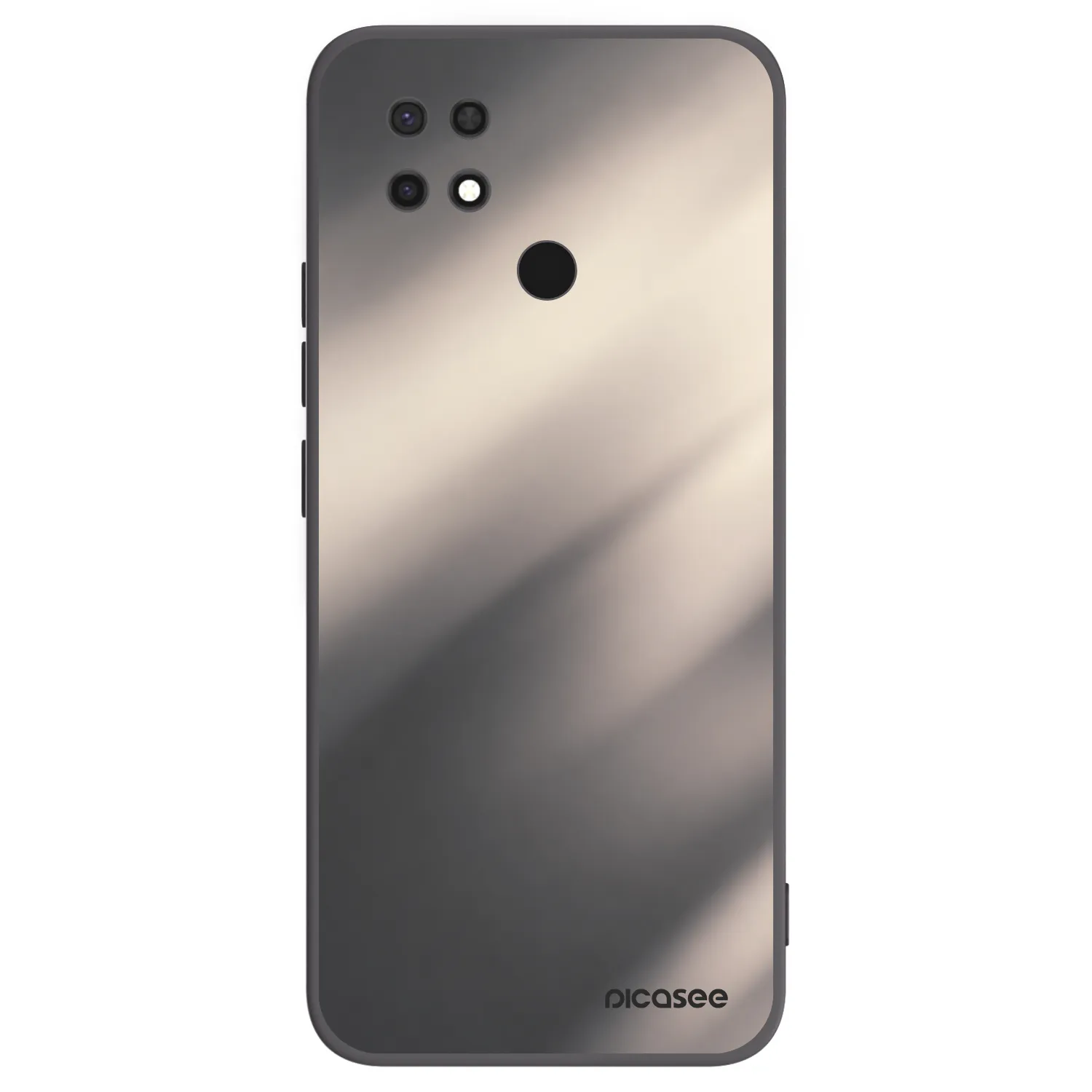 Picasee silikonowe czarne etui na Xiaomi Redmi 10C - Smoky Beige