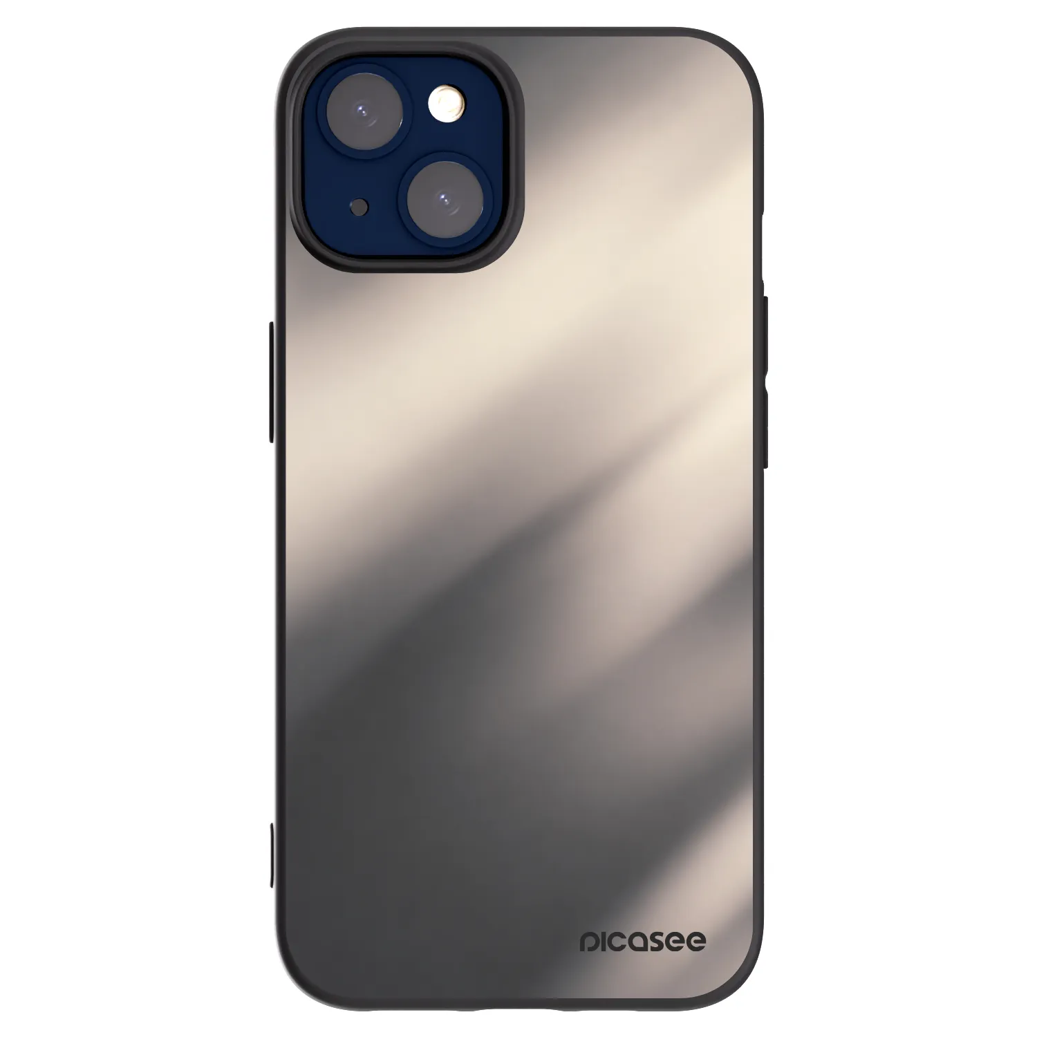 Picasee silikonowe czarne etui na Apple iPhone 14 - Smoky Beige