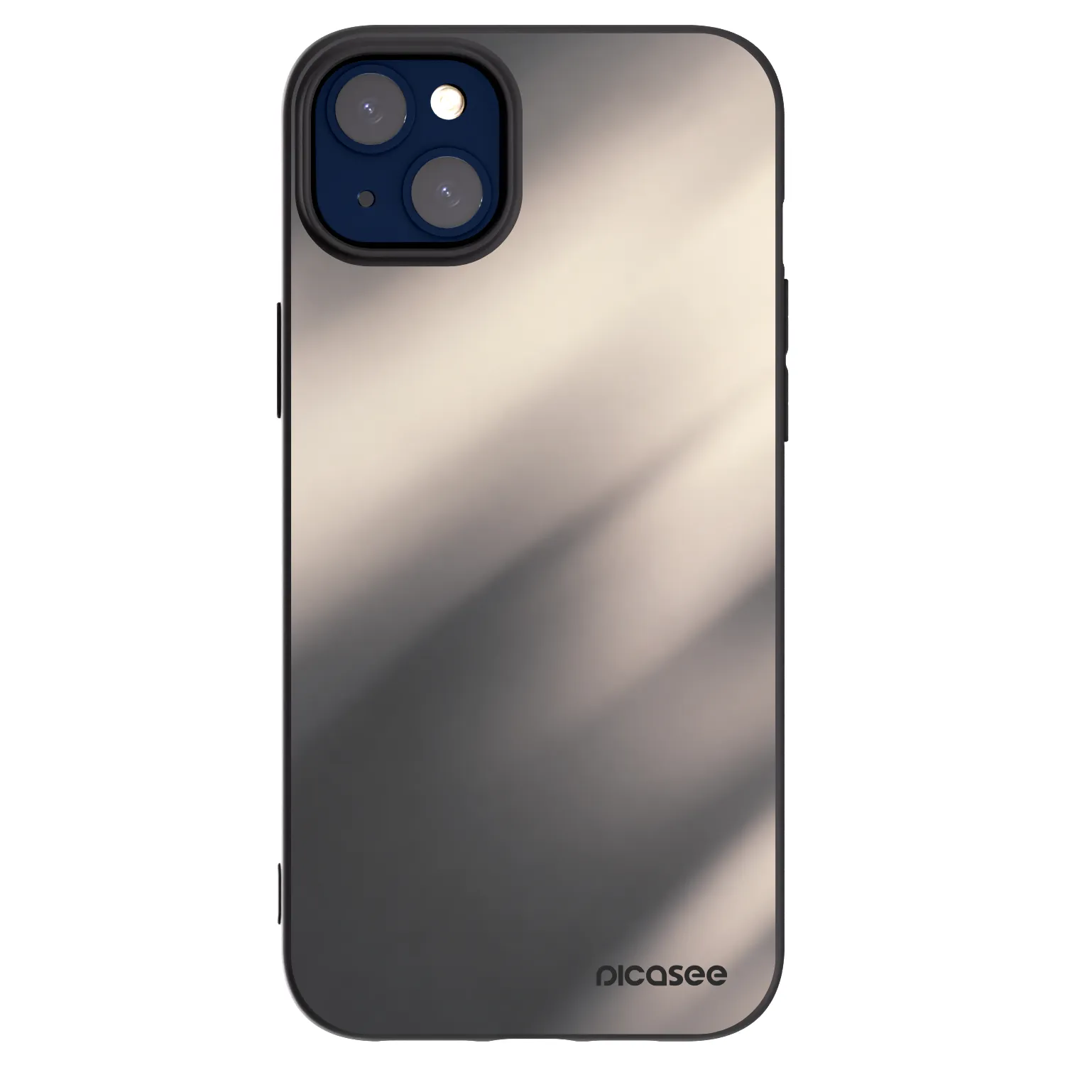Picasee silikonowe czarne etui na Apple iPhone 14 Plus - Smoky Beige