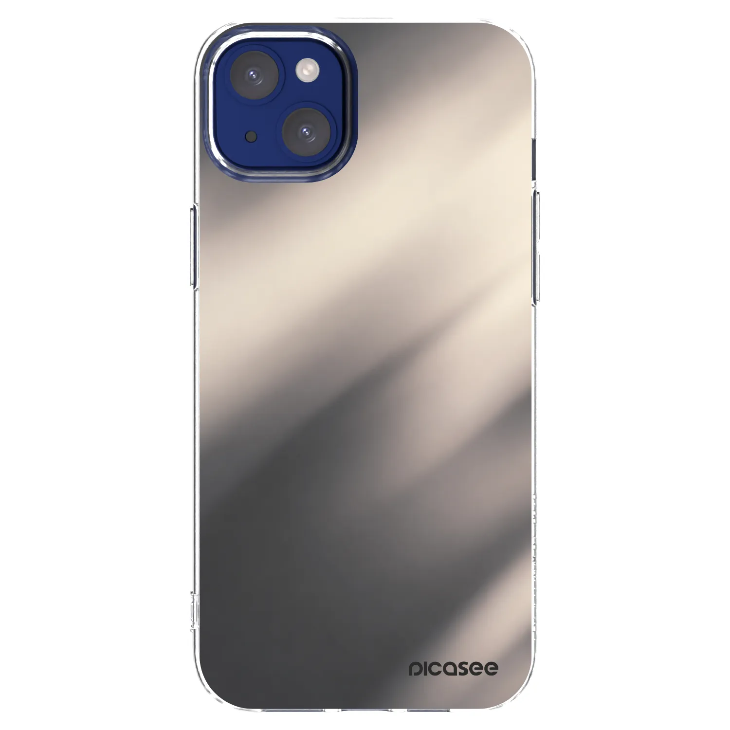 Picasee silikonowe przeźroczyste etui na Apple iPhone 14 Plus - Smoky Beige