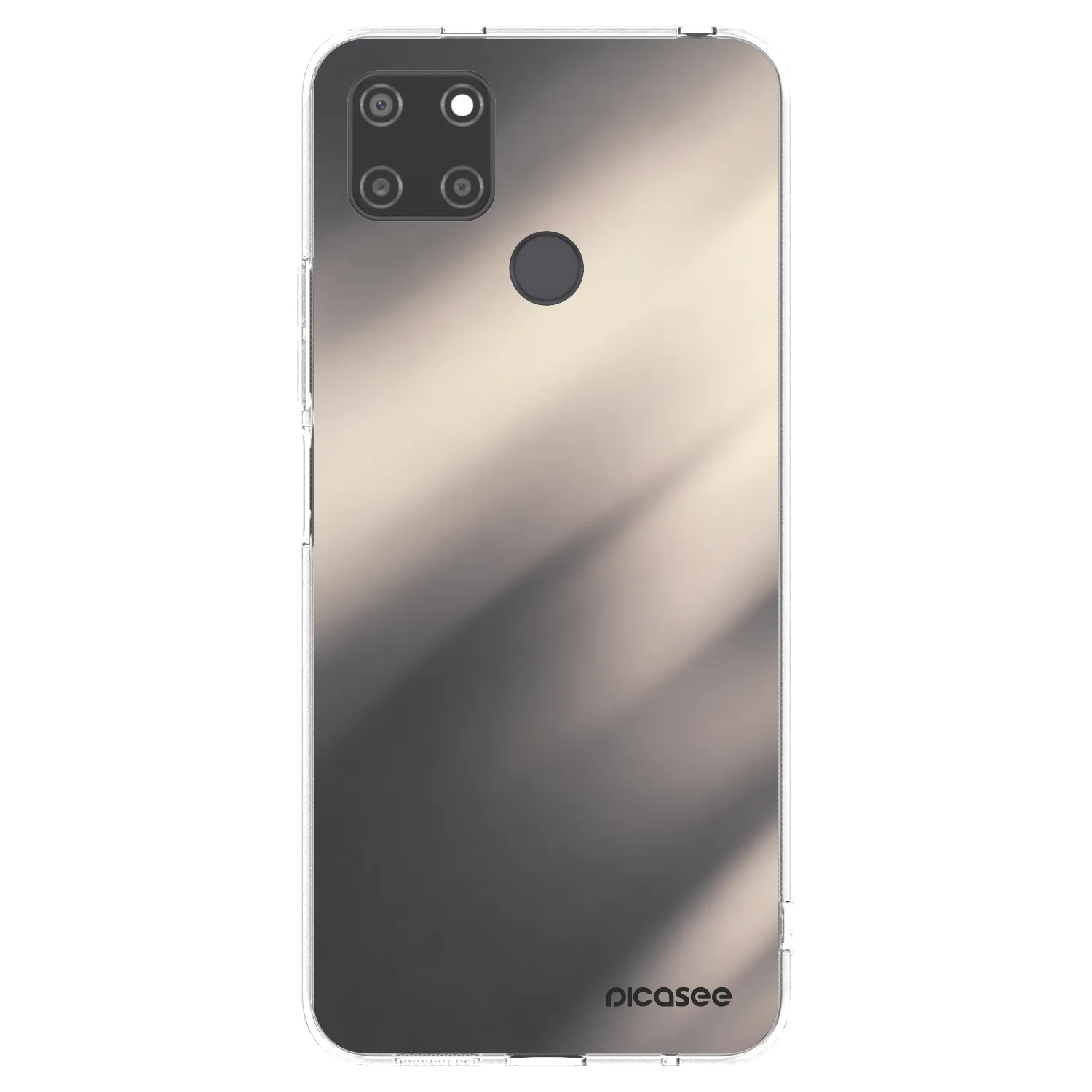 Picasee silikonowe przeźroczyste etui na Realme C21Y - Smoky Beige
