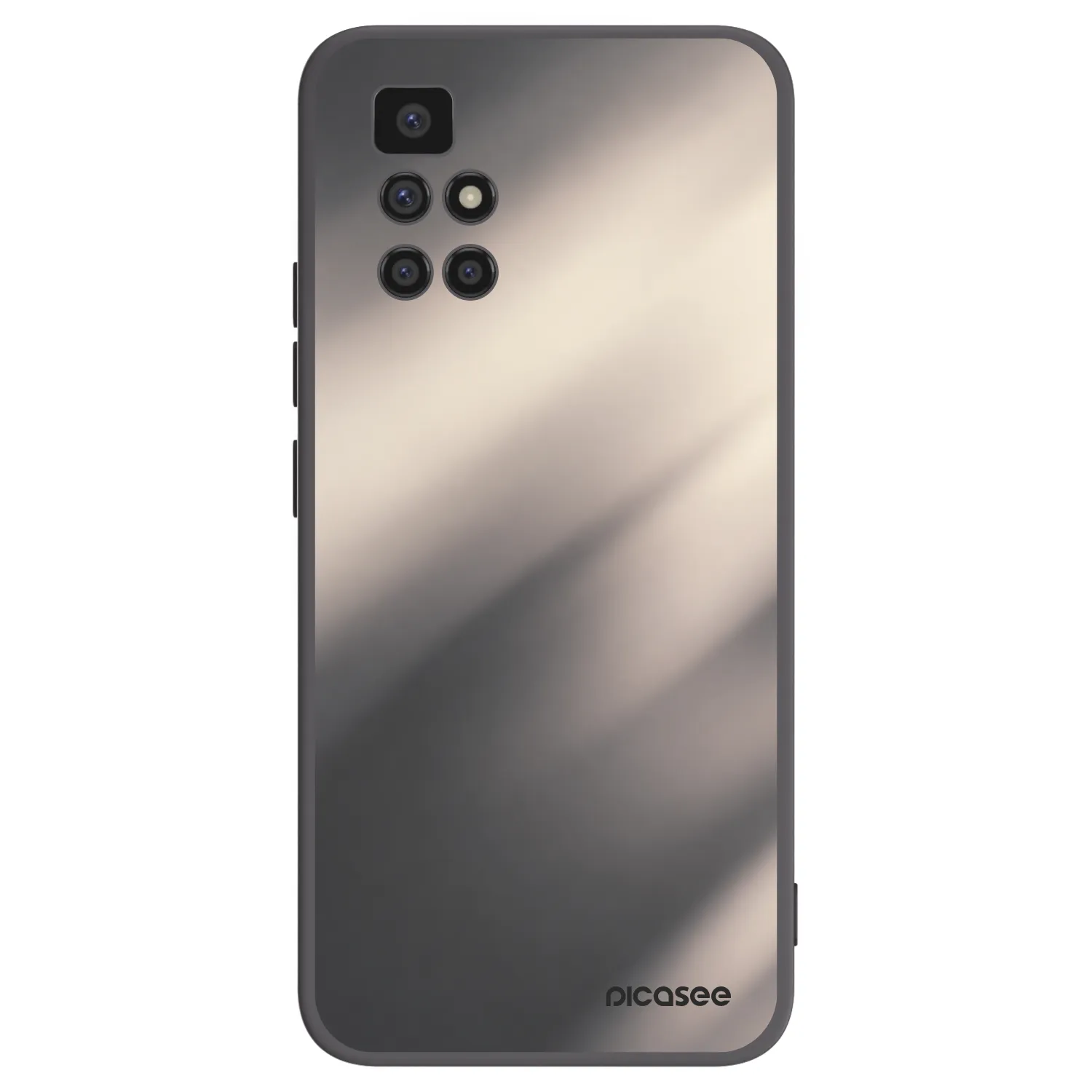 Picasee silikonowe czarne etui na Xiaomi Redmi 10 (2022) - Smoky Beige