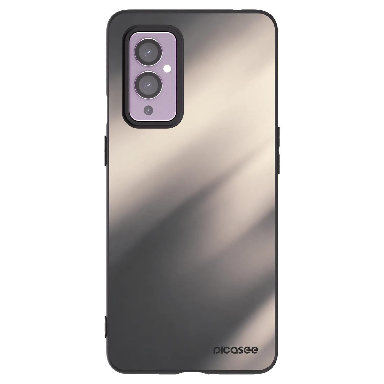 Picasee silikonowe czarne etui na OnePlus 9 - Smoky Beige