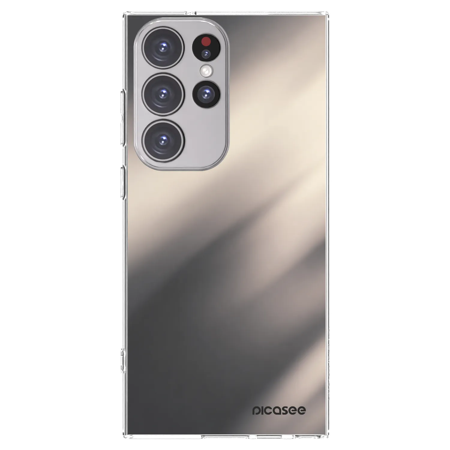 Picasee silikonowe przeźroczyste etui na Samsung Galaxy S23 Ultra 5G - Smoky Beige