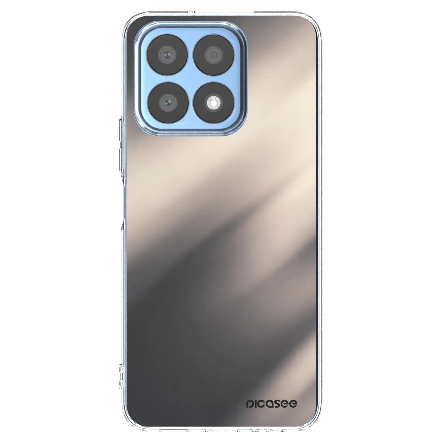 Picasee silikonowe przeźroczyste etui na Honor X8a - Smoky Beige