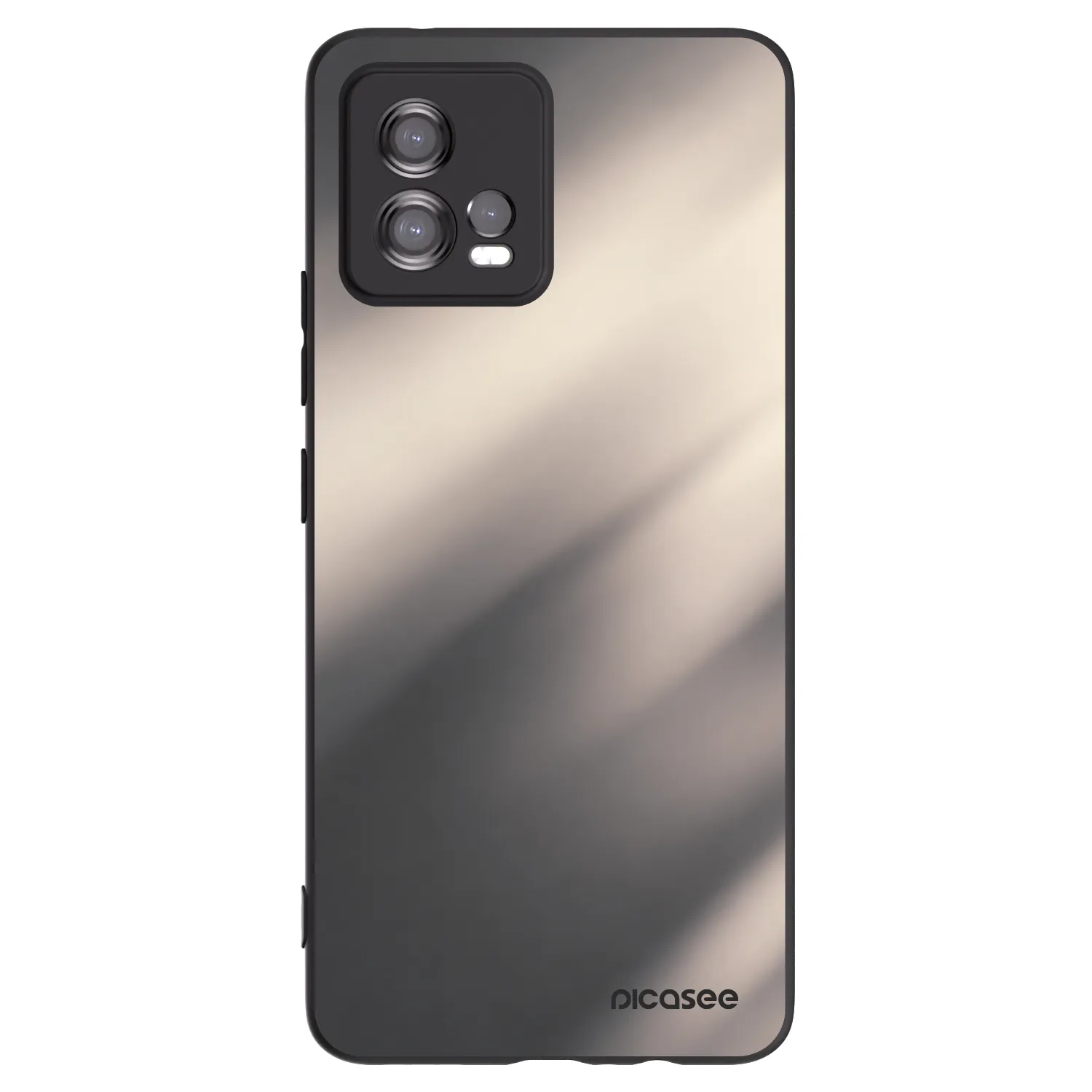 Picasee silikonowe czarne etui na Motorola Moto G72 - Smoky Beige