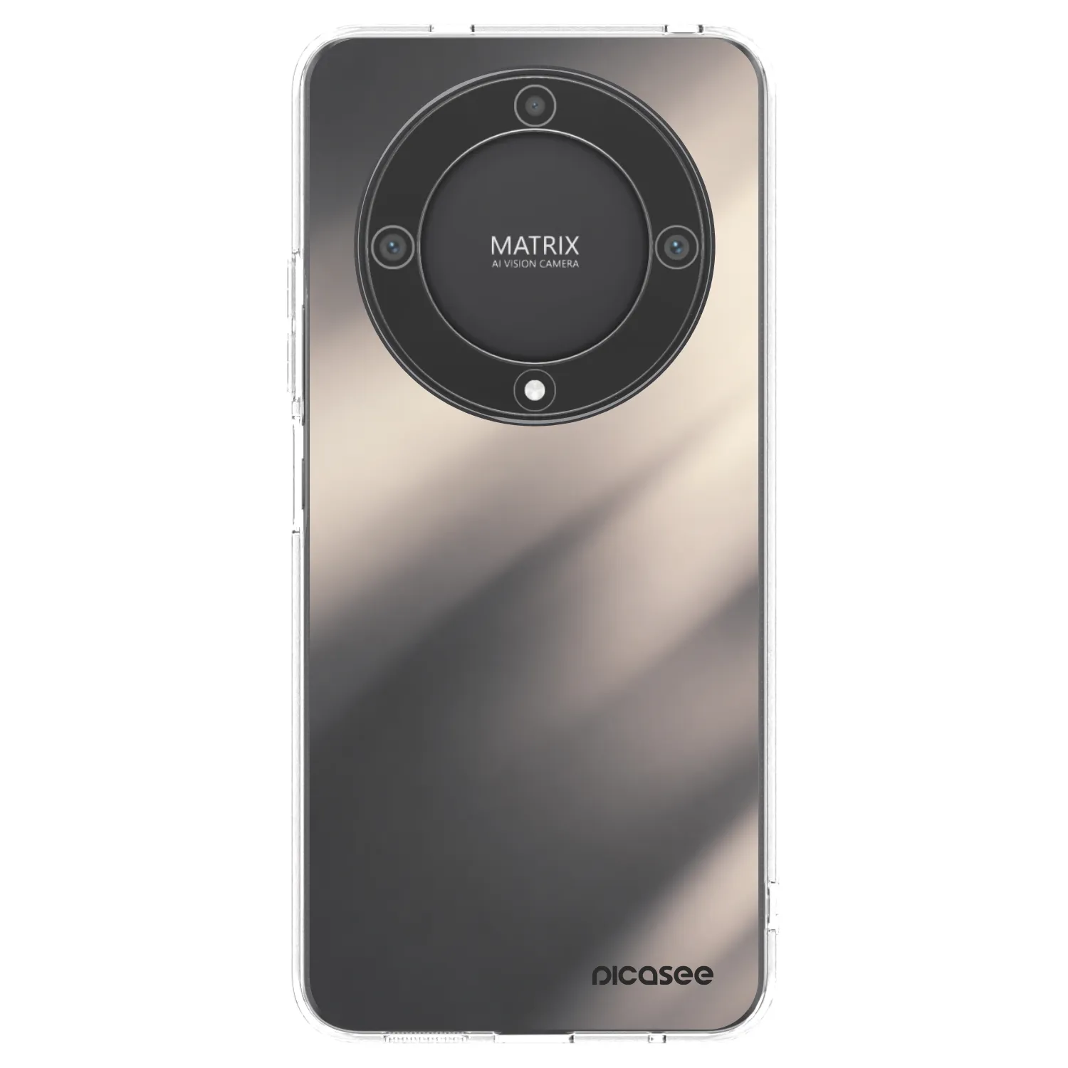 Picasee silikonowe przeźroczyste etui na Honor Magic5 Lite 5G - Smoky Beige