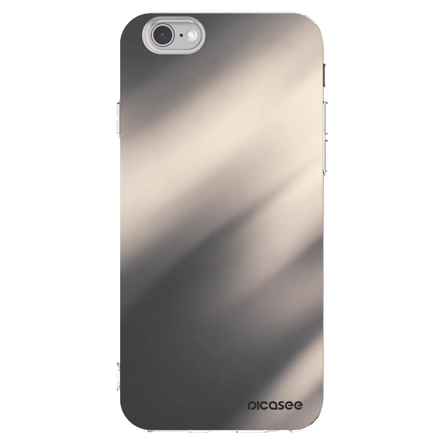 Picasee silikonowe przeźroczyste etui na Apple iPhone 6/6S - Smoky Beige