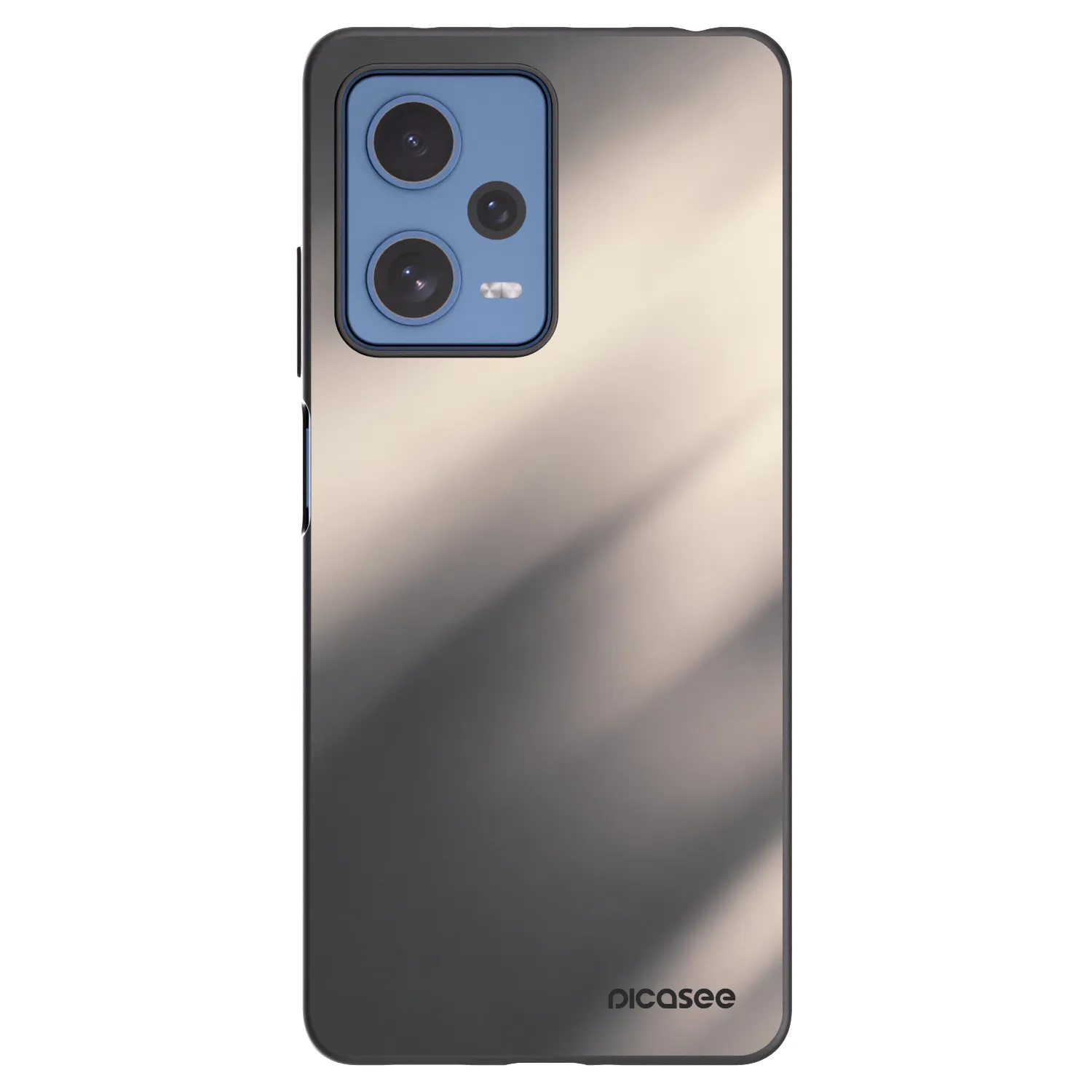 Picasee silikonowe czarne etui na Xiaomi Redmi Note 12 Pro 5G - Smoky Beige