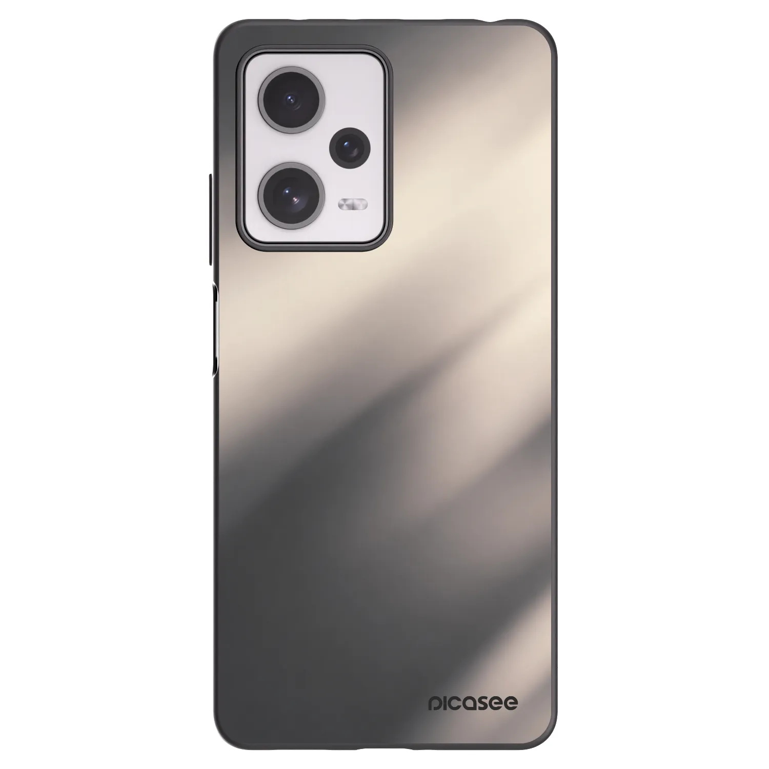 Picasee silikonowe czarne etui na Xiaomi Redmi Note 12 Pro+ 5G - Smoky Beige