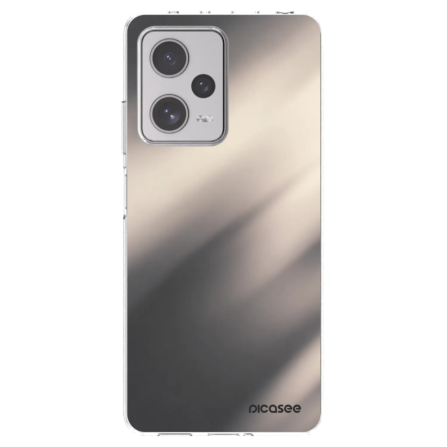 Picasee silikonowe przeźroczyste etui na Xiaomi Redmi Note 12 Pro+ 5G - Smoky Beige