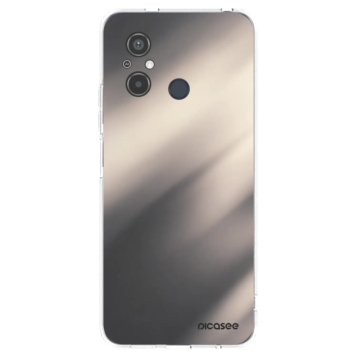 Picasee silikonowe przeźroczyste etui na Xiaomi Redmi 12C - Smoky Beige