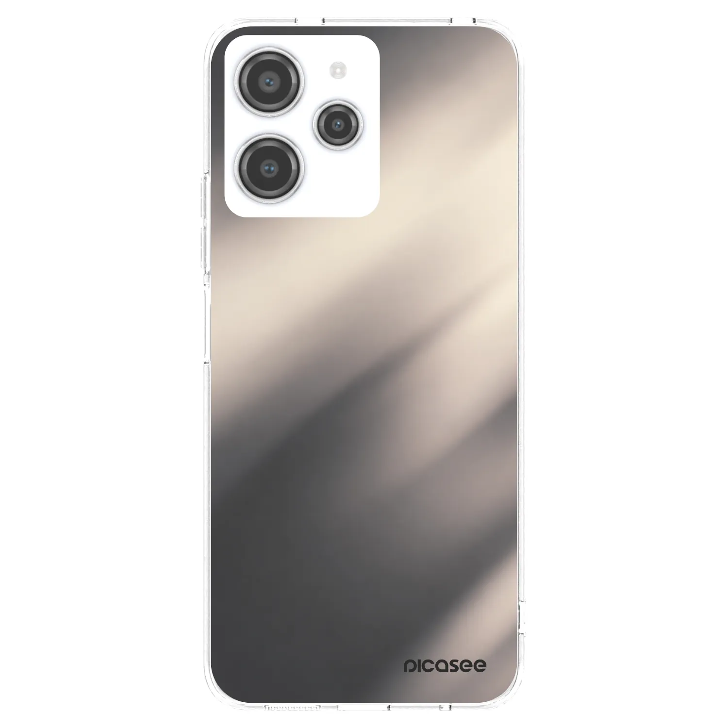 Picasee silikonowe przeźroczyste etui na Xiaomi Redmi 12 4G - Smoky Beige