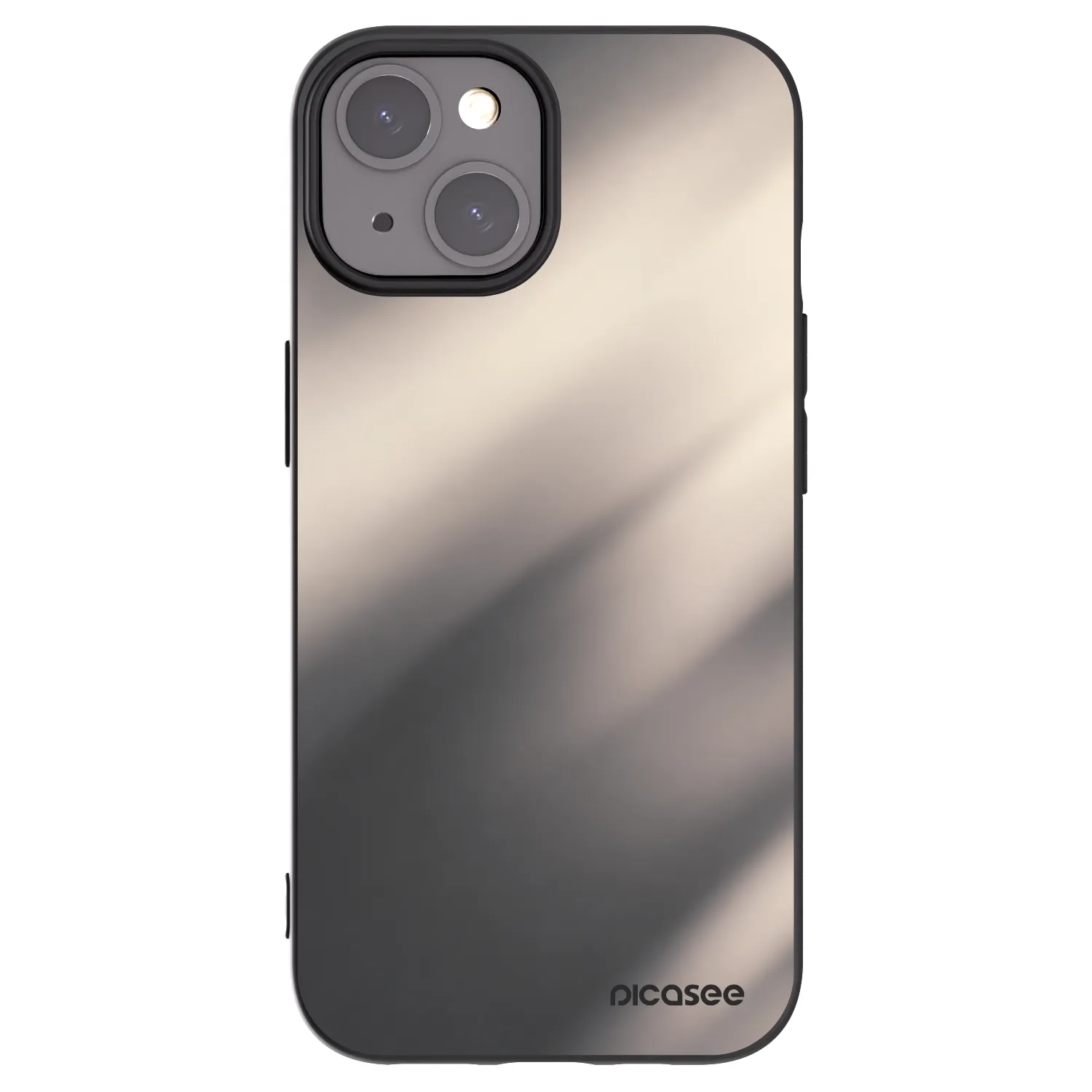 Picasee silikonowe czarne etui na Apple iPhone 15 - Smoky Beige