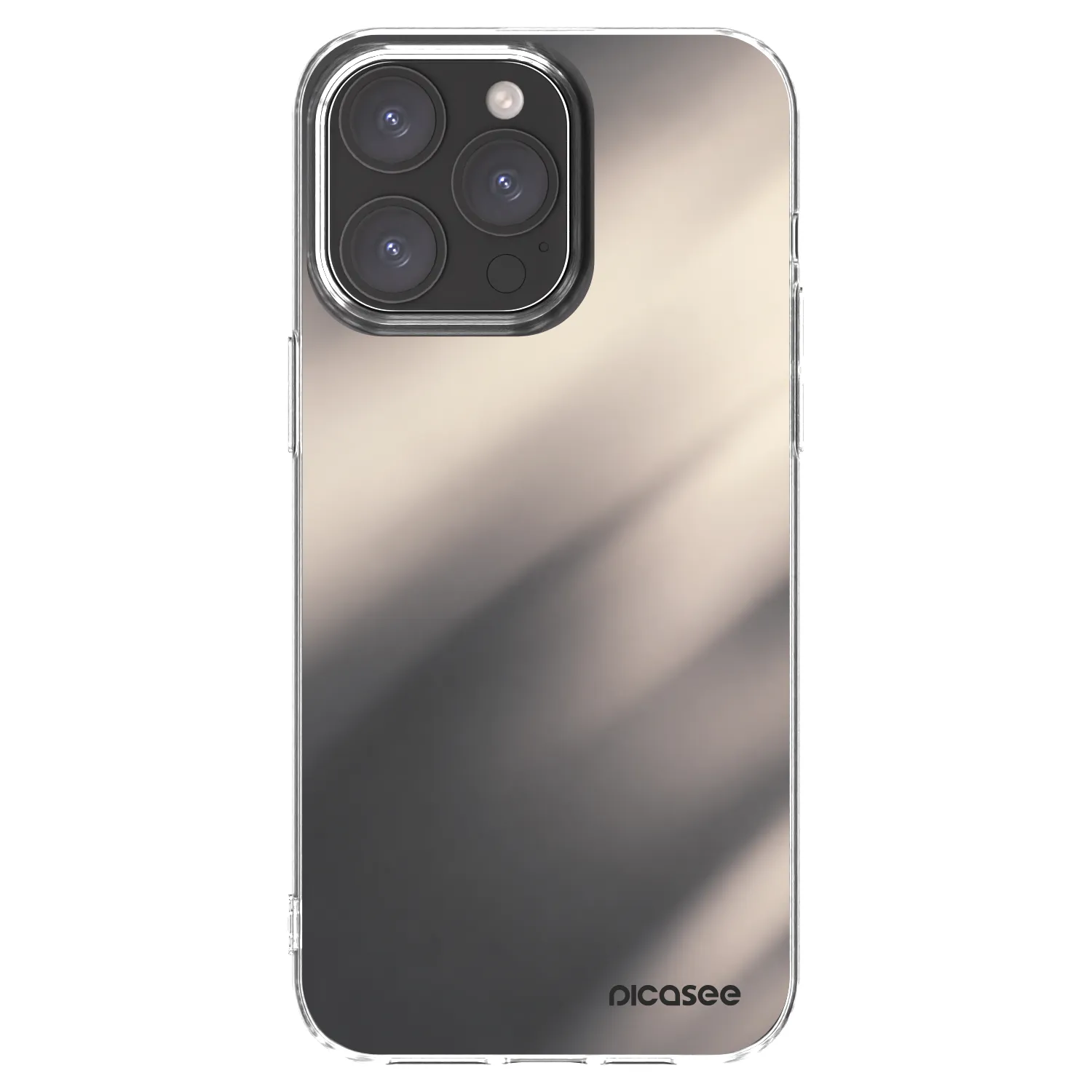 Picasee silikonowe przeźroczyste etui na Apple iPhone 15 Pro Max - Smoky Beige