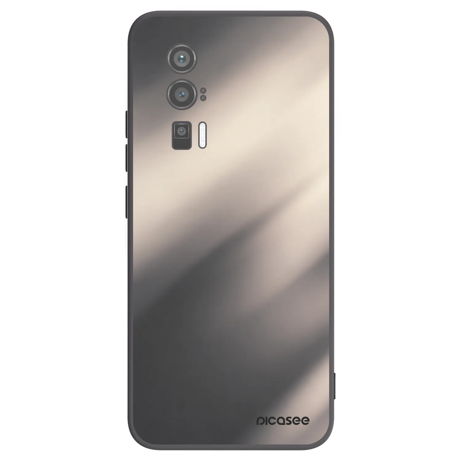 Picasee silikonowe czarne etui na Xiaomi Poco F5 Pro 5G - Smoky Beige