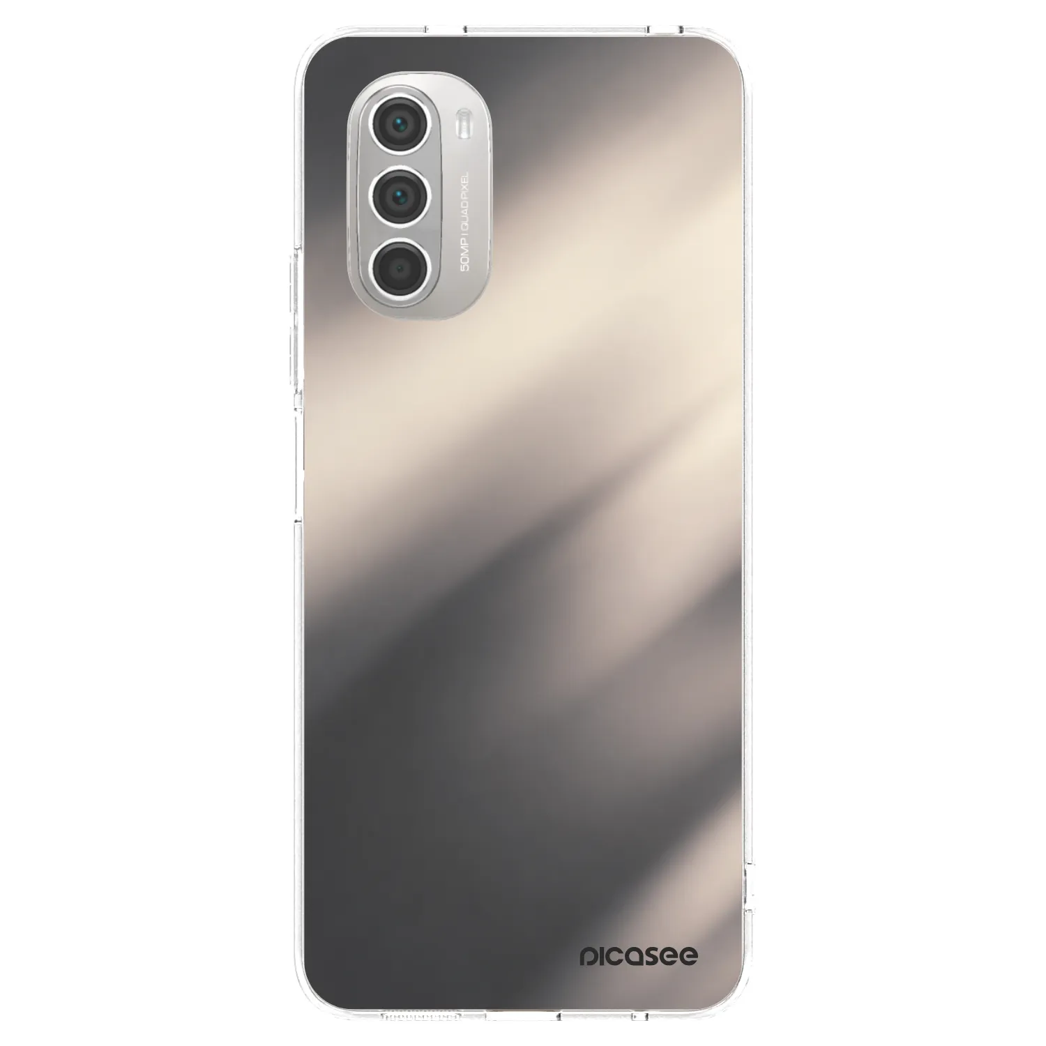 Picasee silikonowe przeźroczyste etui na Motorola Moto G51 - Smoky Beige