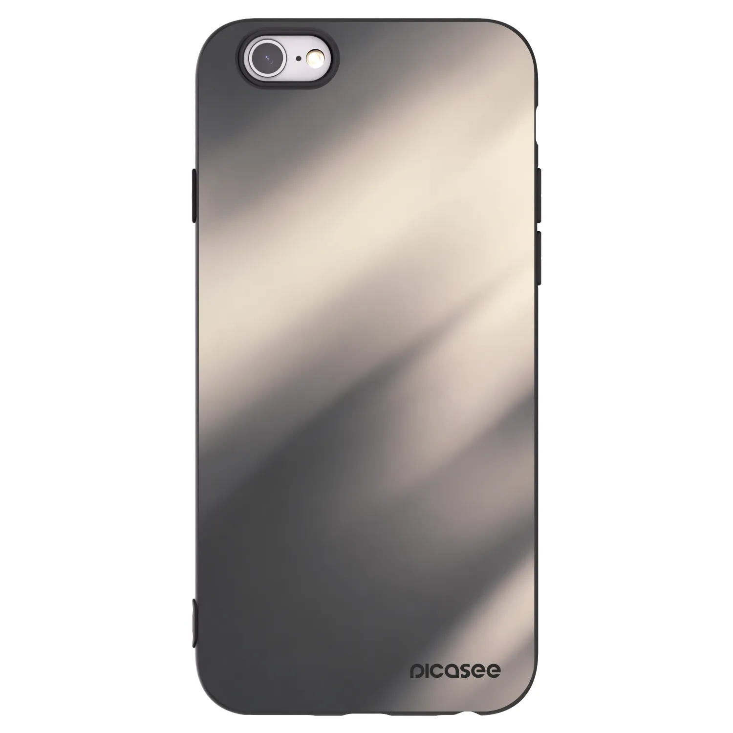 Picasee silikonowe czarne etui na Apple iPhone 6/6S - Smoky Beige