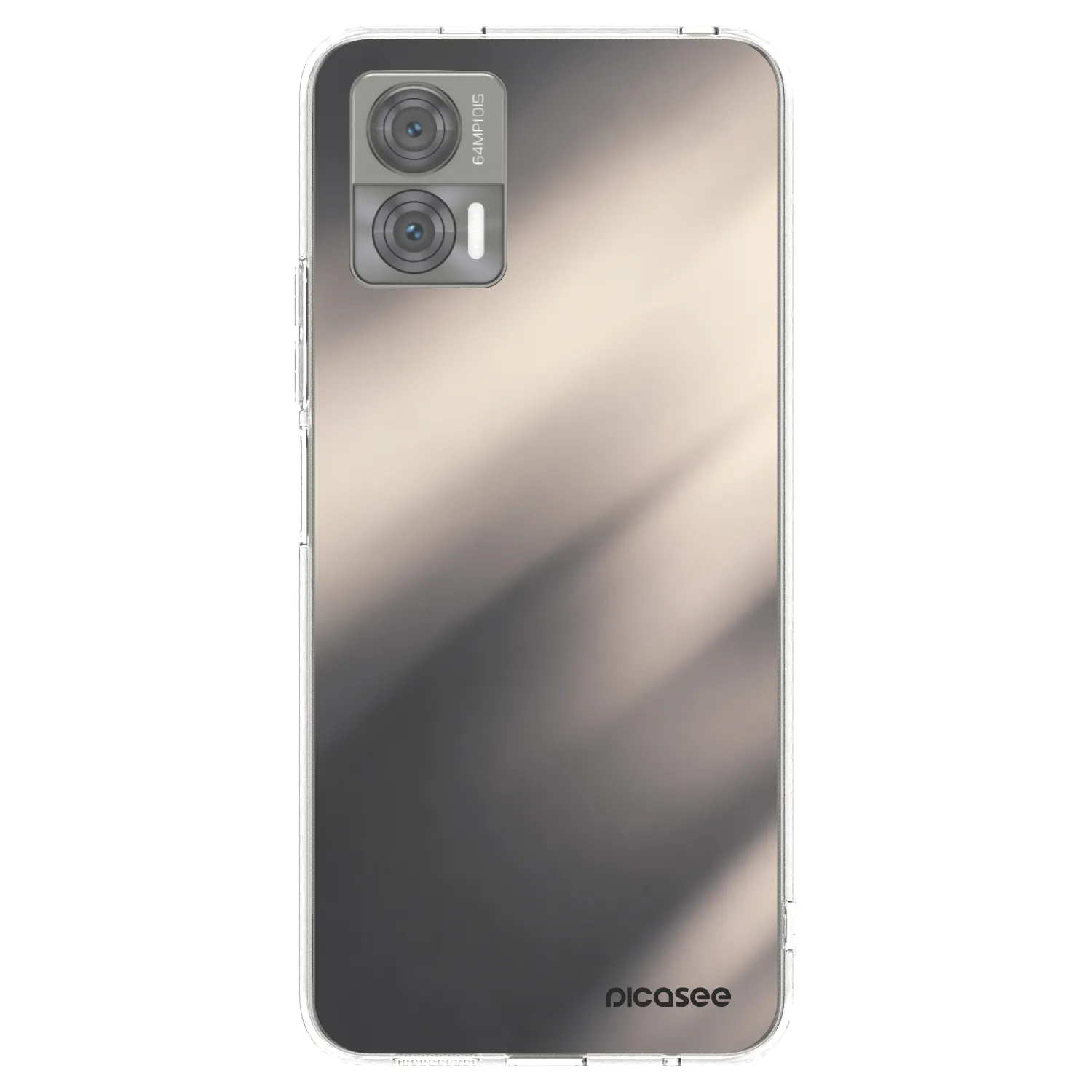 Picasee silikonowe przeźroczyste etui na Motorola Edge 30 Neo - Smoky Beige