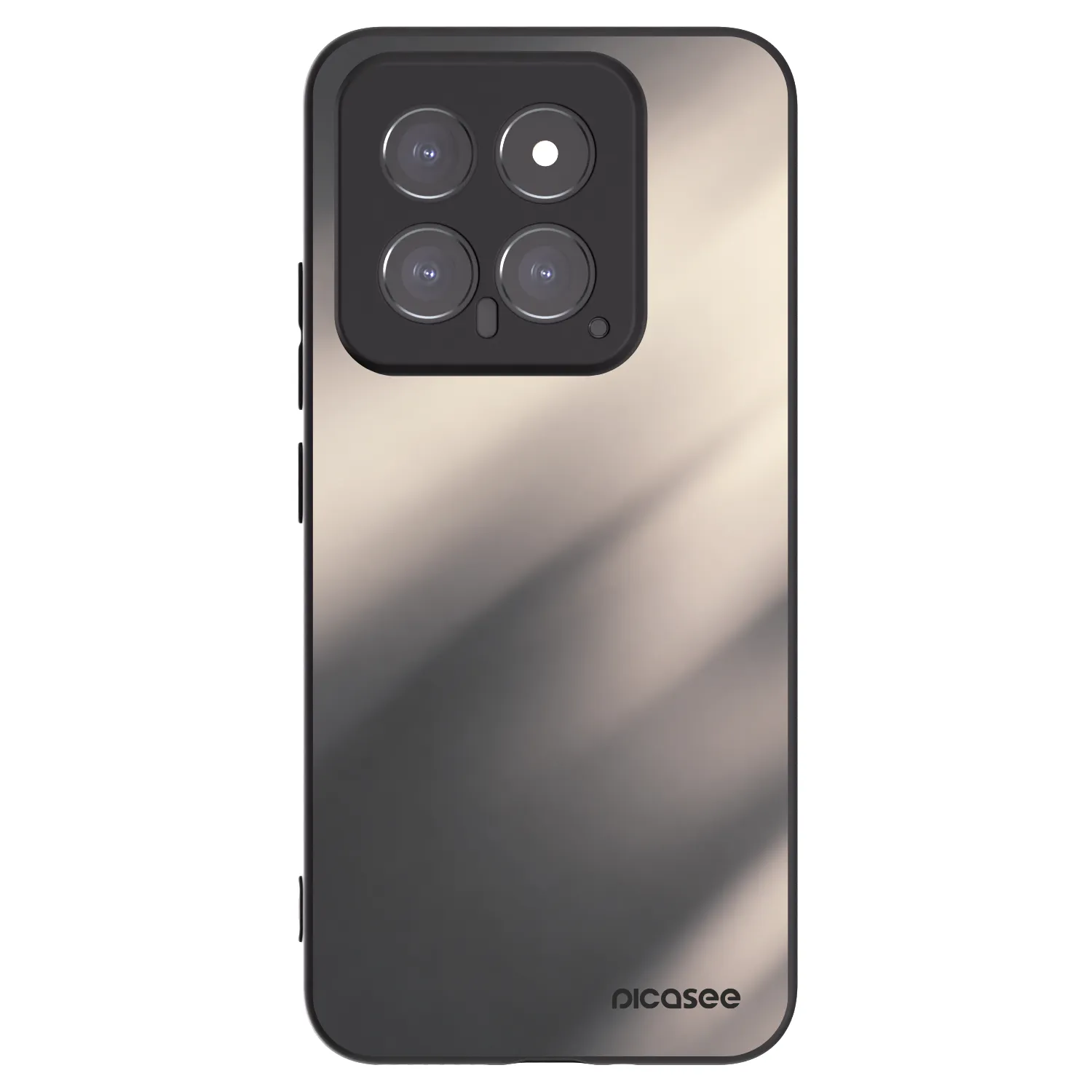 Picasee silikonowe czarne etui na Xiaomi 14 - Smoky Beige
