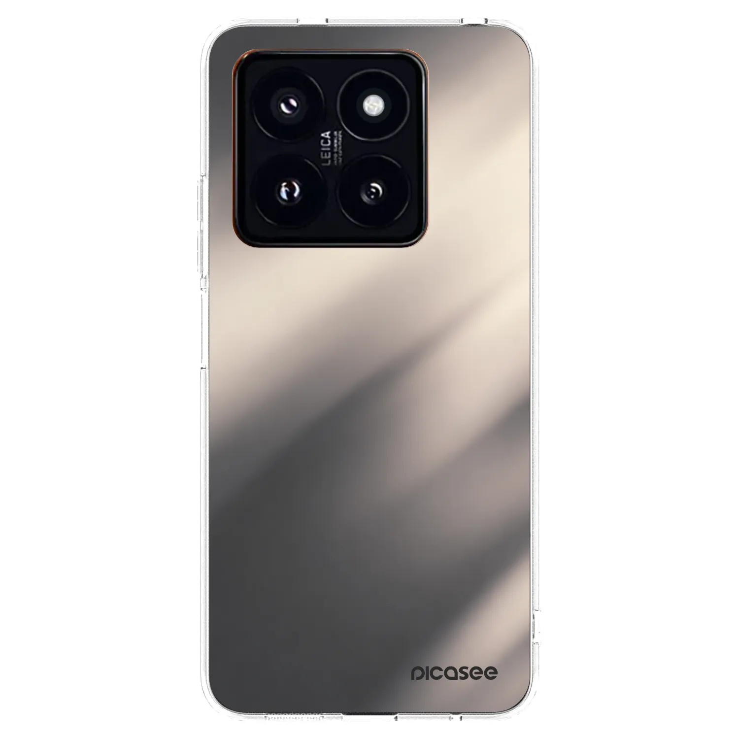 Picasee silikonowe przeźroczyste etui na Xiaomi 14 Pro - Smoky Beige