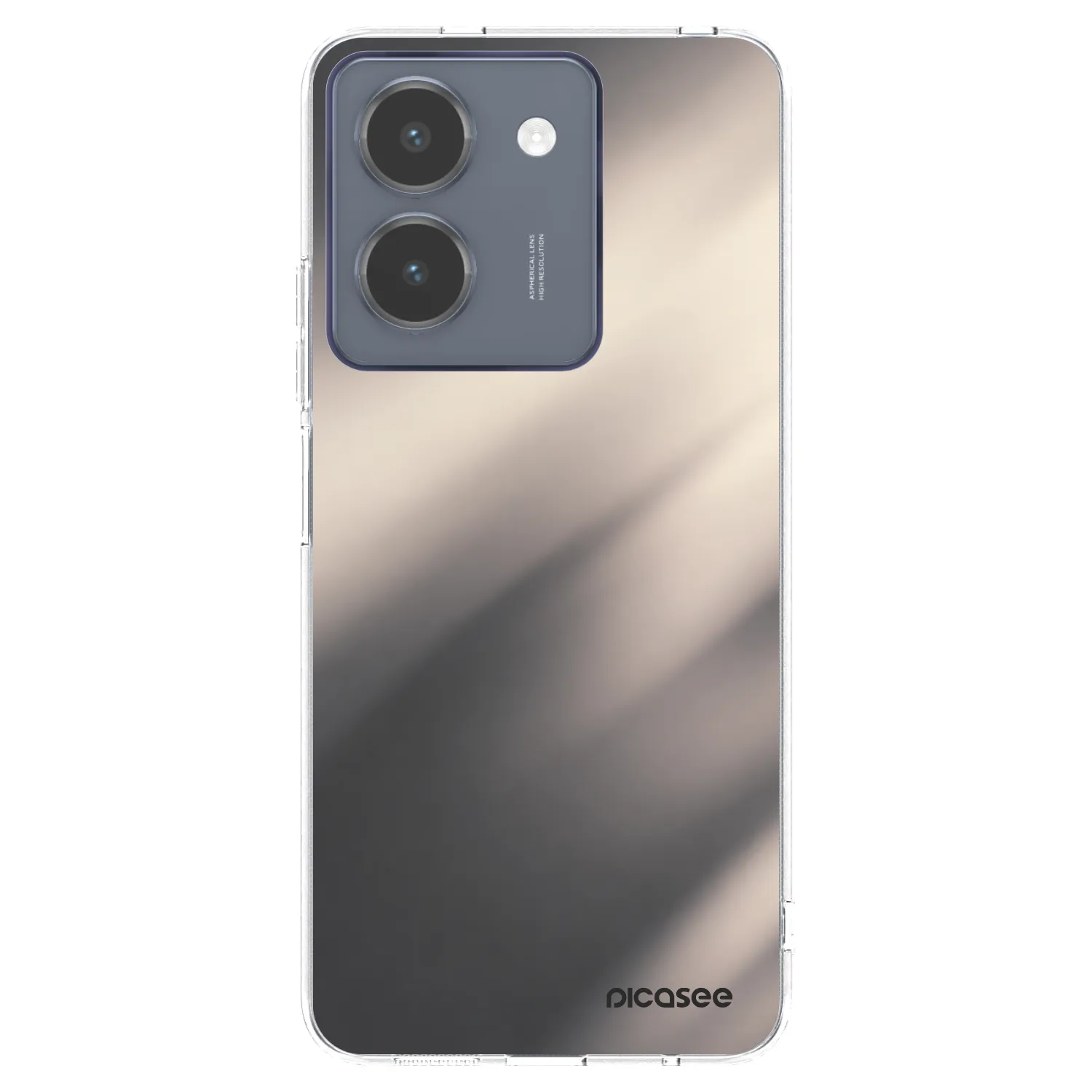 Picasee silikonowe przeźroczyste etui na Vivo Y36 4G - Smoky Beige