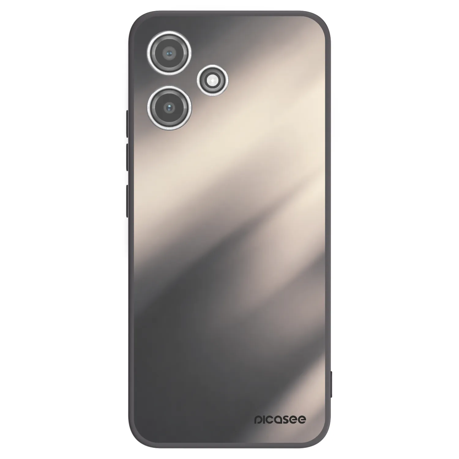 Picasee silikonowe czarne etui na Xiaomi Redmi 12 5G - Smoky Beige