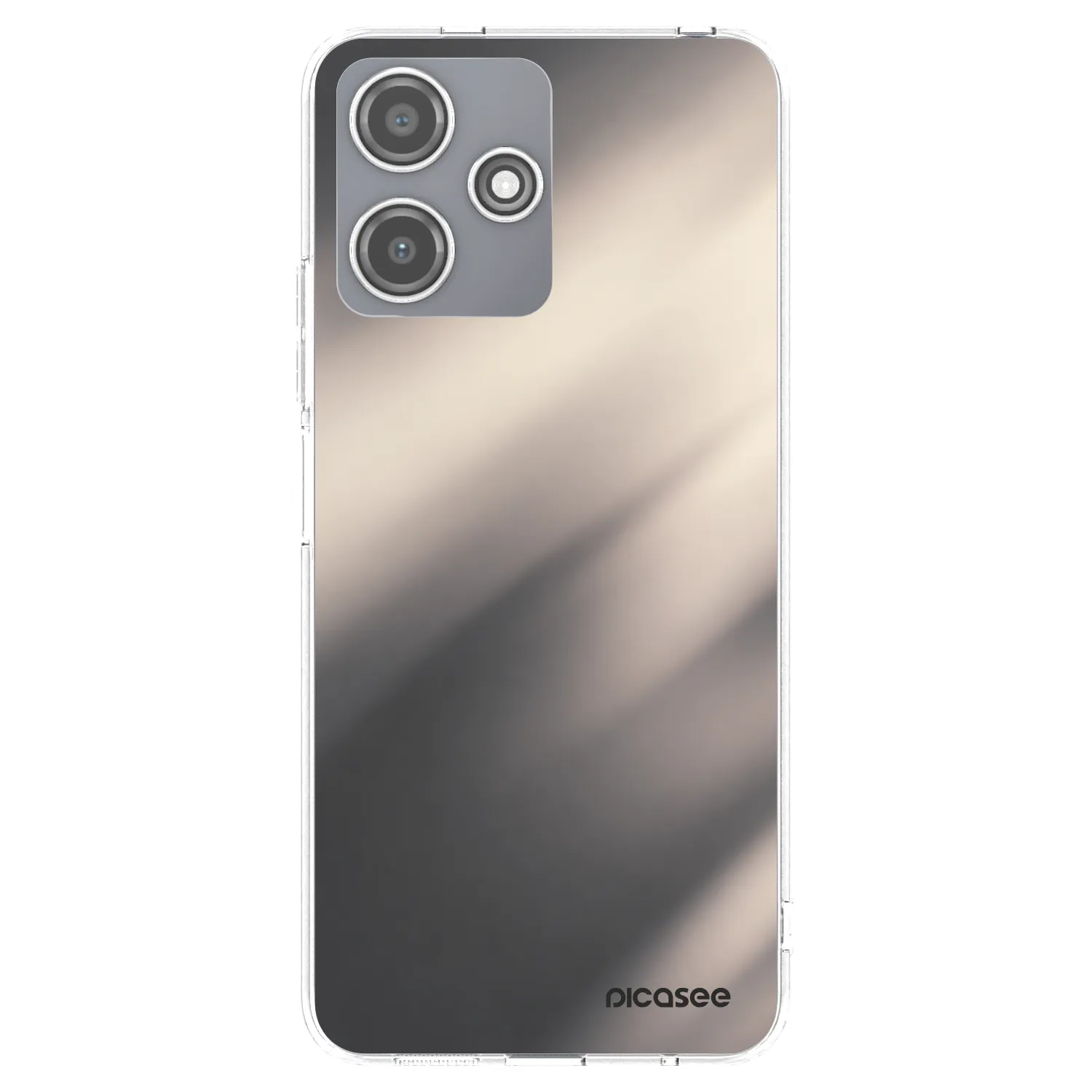 Picasee silikonowe przeźroczyste etui na Xiaomi Redmi 12 5G - Smoky Beige